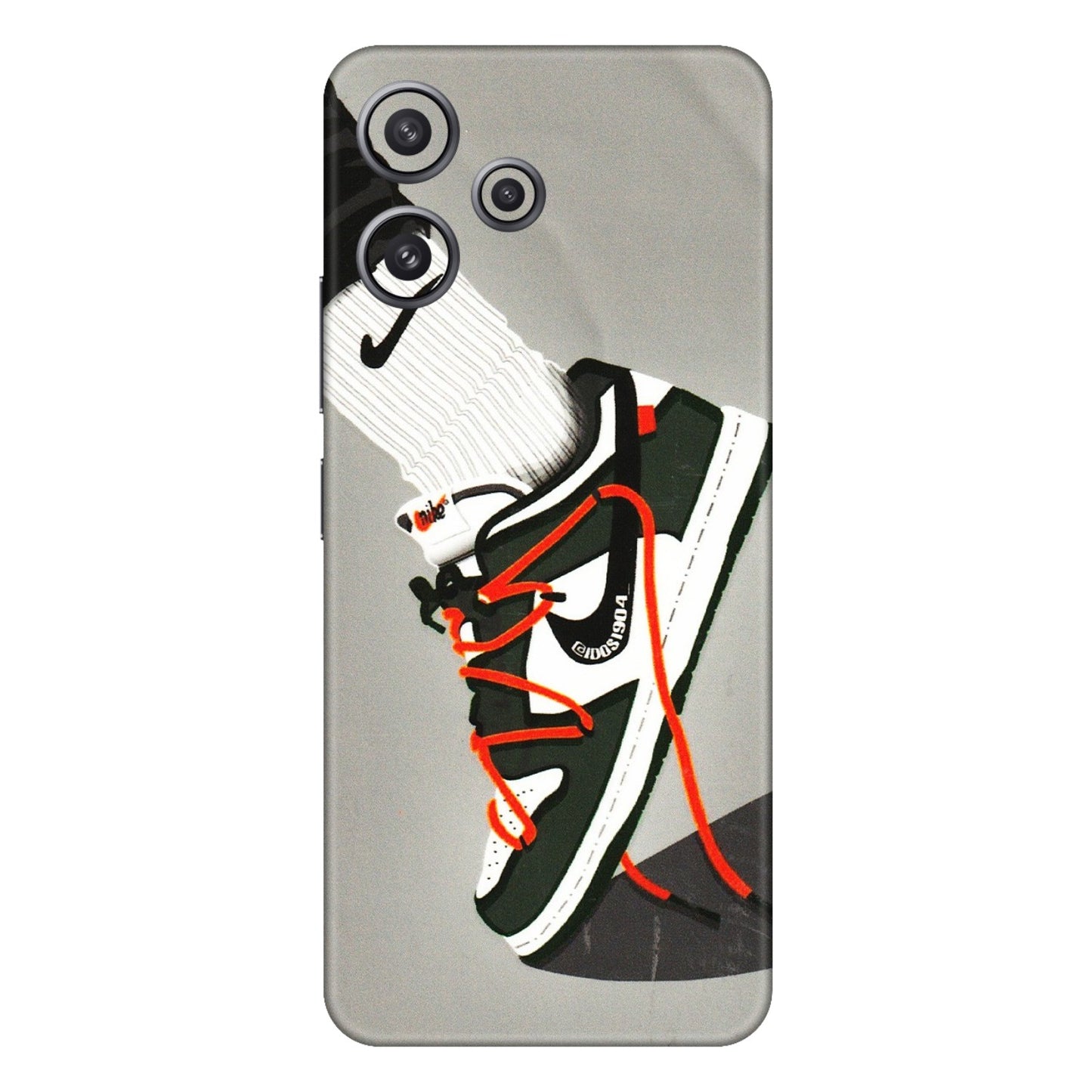 Xiaomi Redmi Phone Skins (All Models) - New Grey Sneaker - 3D Embossed Finish (L-261) Redmi 12 5G