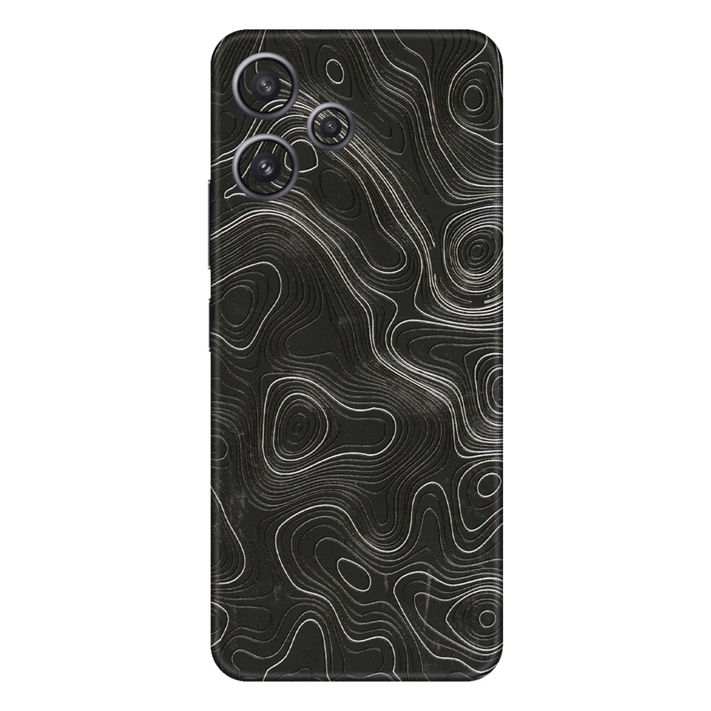 Xiaomi Redmi Phone Skins (All Models) - Abstract White Line Map - 3D Embossed Finish (L-269) Redmi 12 5G