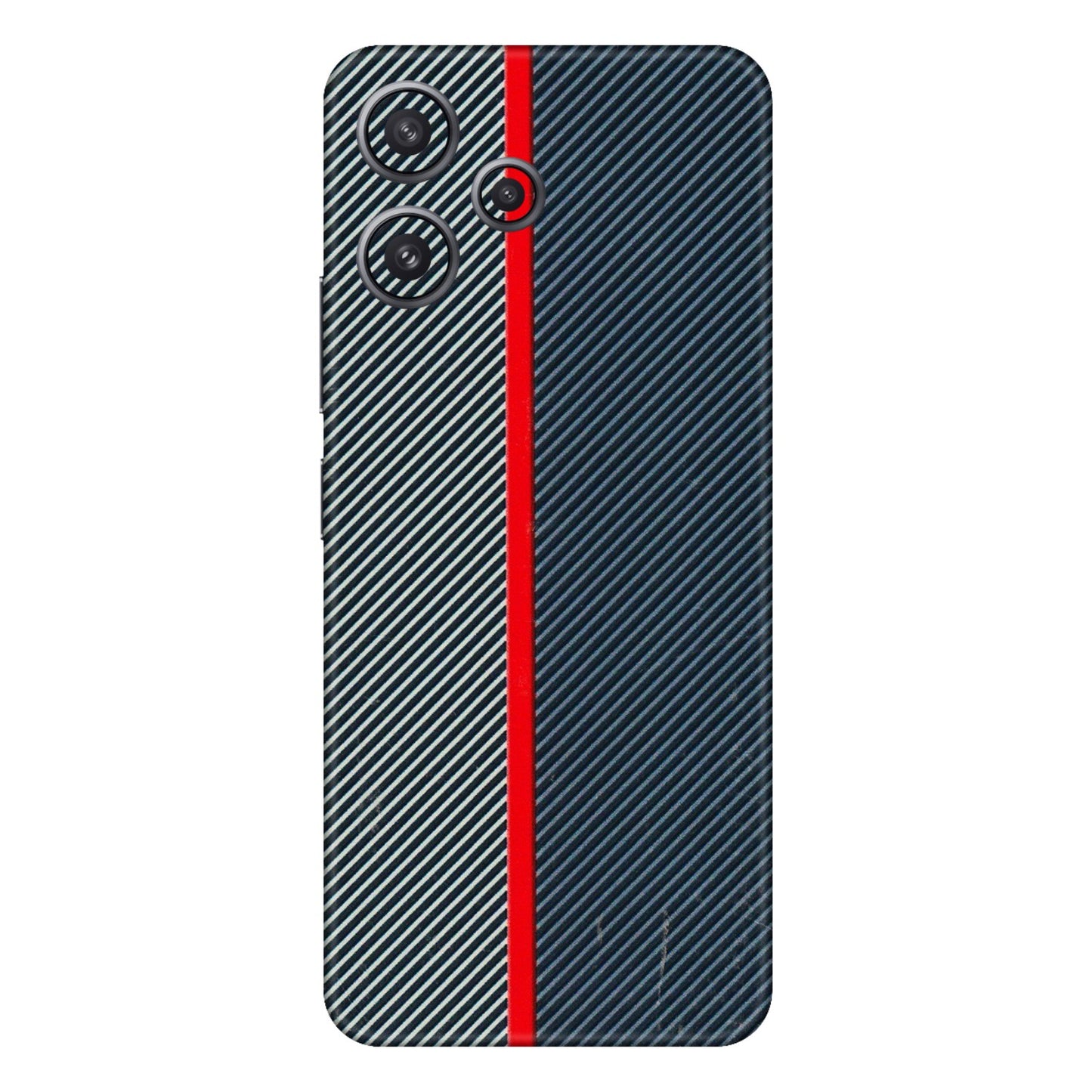 Xiaomi Redmi Phone Skins (All Models) - Blue Sober Lines - 3D Embossed Finish (L-305) Redmi 12 5G