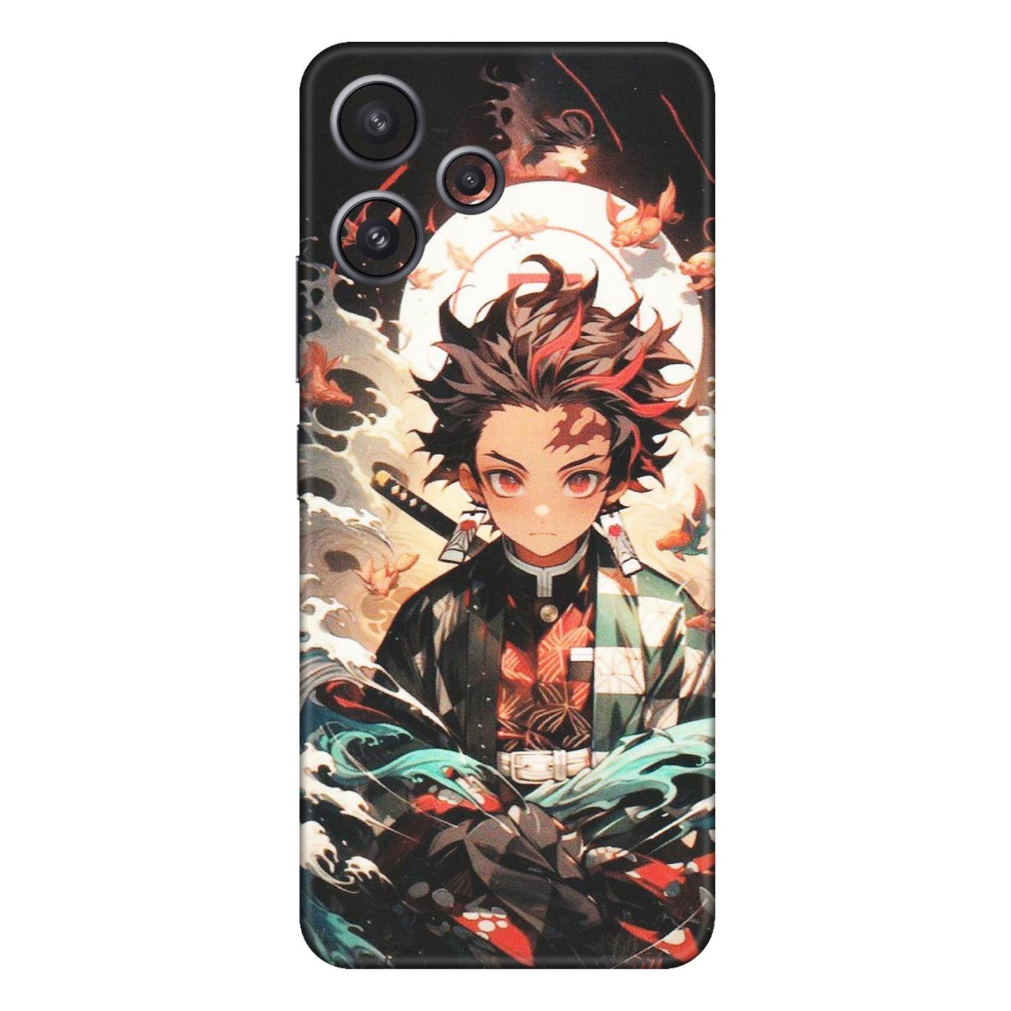 Xiaomi Redmi Phone Skins (All Models) - Tanjiro Demon Slayer Anime - Matte Finish (M-158) Redmi 12 5G
