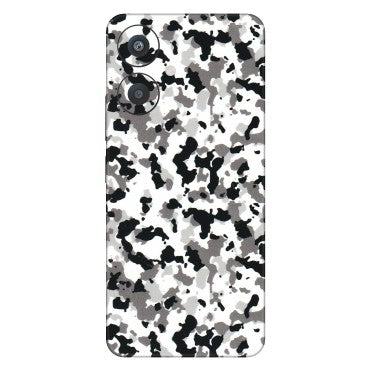 Xiaomi Redmi Phone Skins (All Models) - White Black Camouflage - 3D Embossed Finish (L-18) Redmi 13C 5G