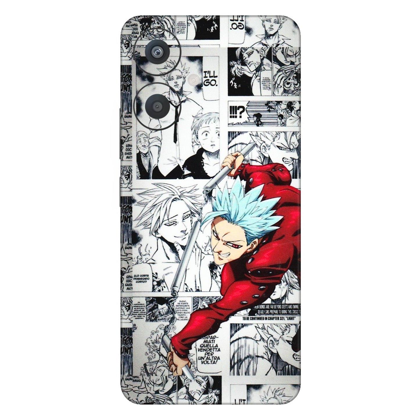 Xiaomi Redmi Phone Skins (All Models) - Anime Comic - 3D Embossed Finish (L-192) Redmi 13C 5G
