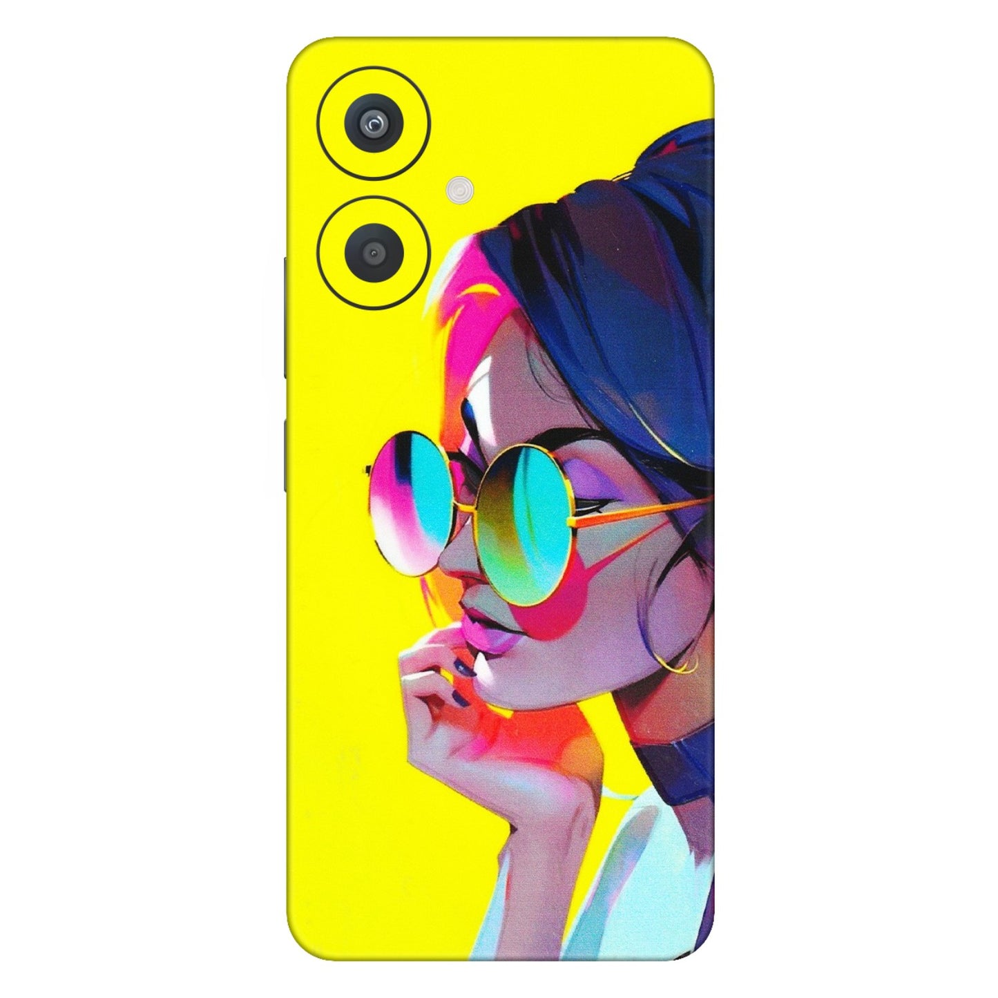 Xiaomi Redmi Phone Skins (All Models) - Bold Stylish Girl - 3D Embossed Finish (L-222) Redmi 13C 5G