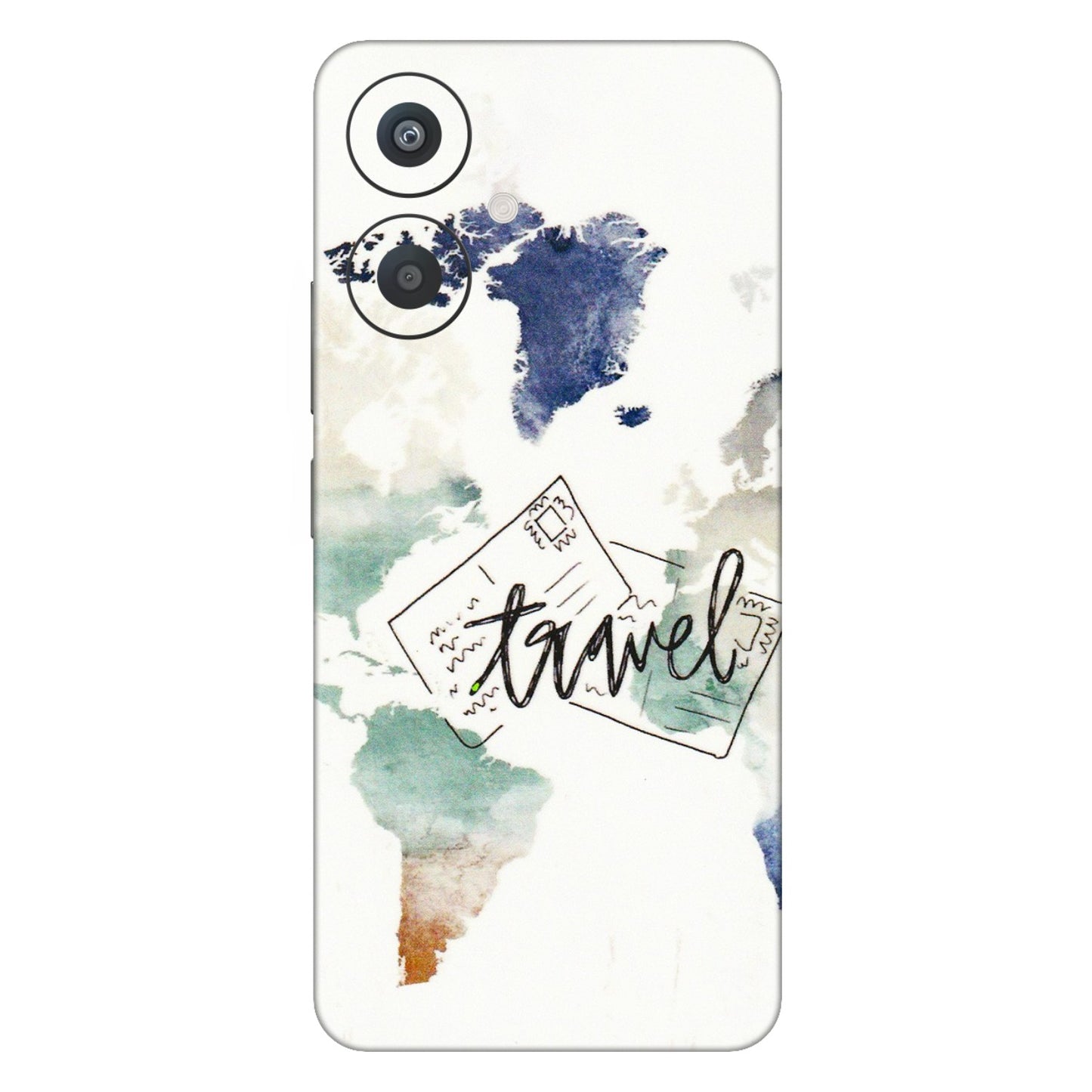 Xiaomi Redmi Phone Skins (All Models) - Travel The World - 3D Embossed Finish (L-232) Redmi 13C 5G
