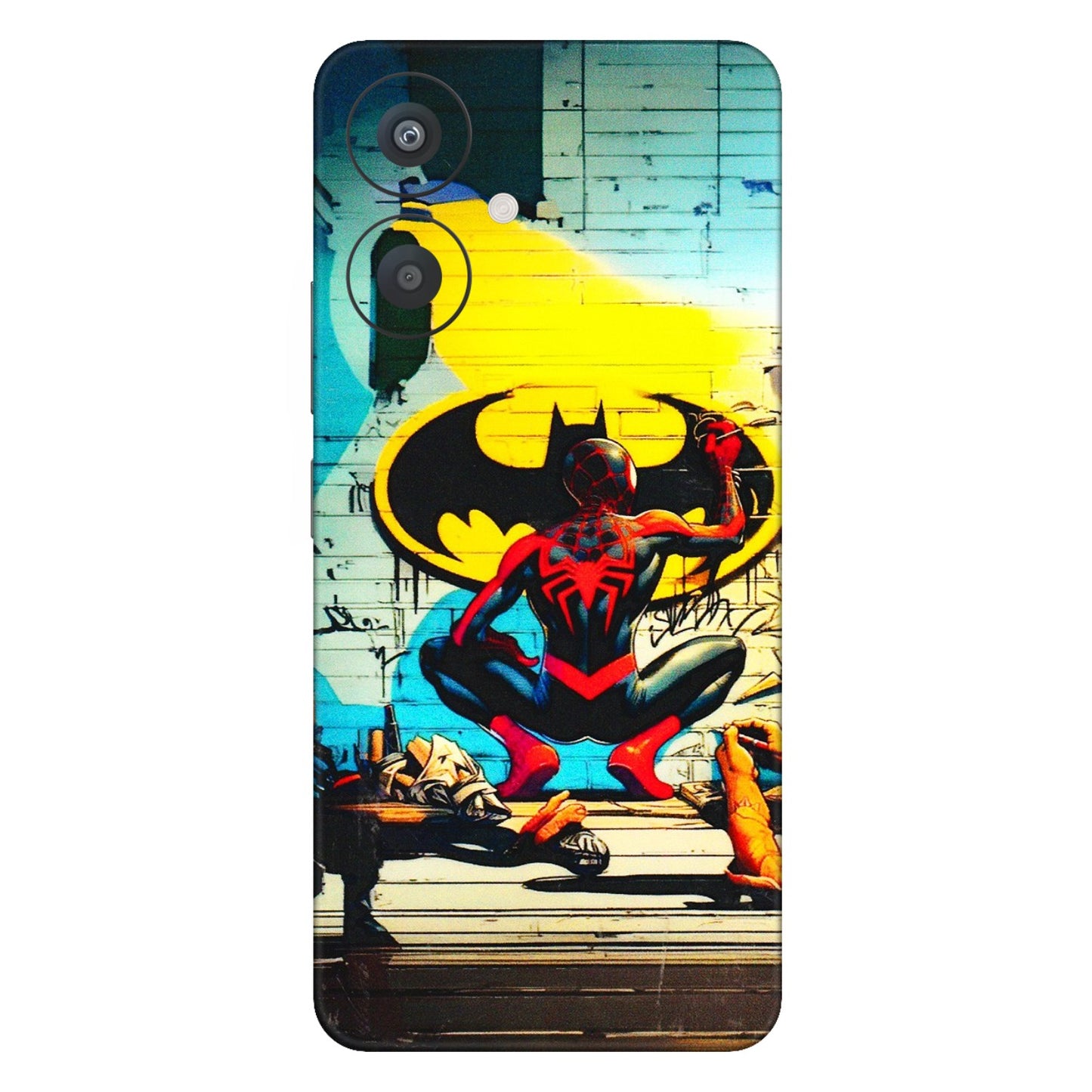 Xiaomi Redmi Phone Skins (All Models) - New Spiderman Bat Logo - 3D Embossed Finish (L-309) Redmi 13C 5G
