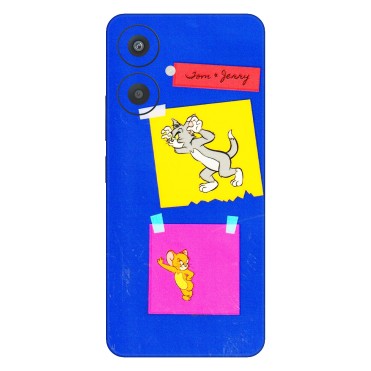 Xiaomi Redmi Phone Skins (All Models) - Tom N Jerry Sticky Notes - 3D Embossed Finish (L-88) Redmi 13C 5G