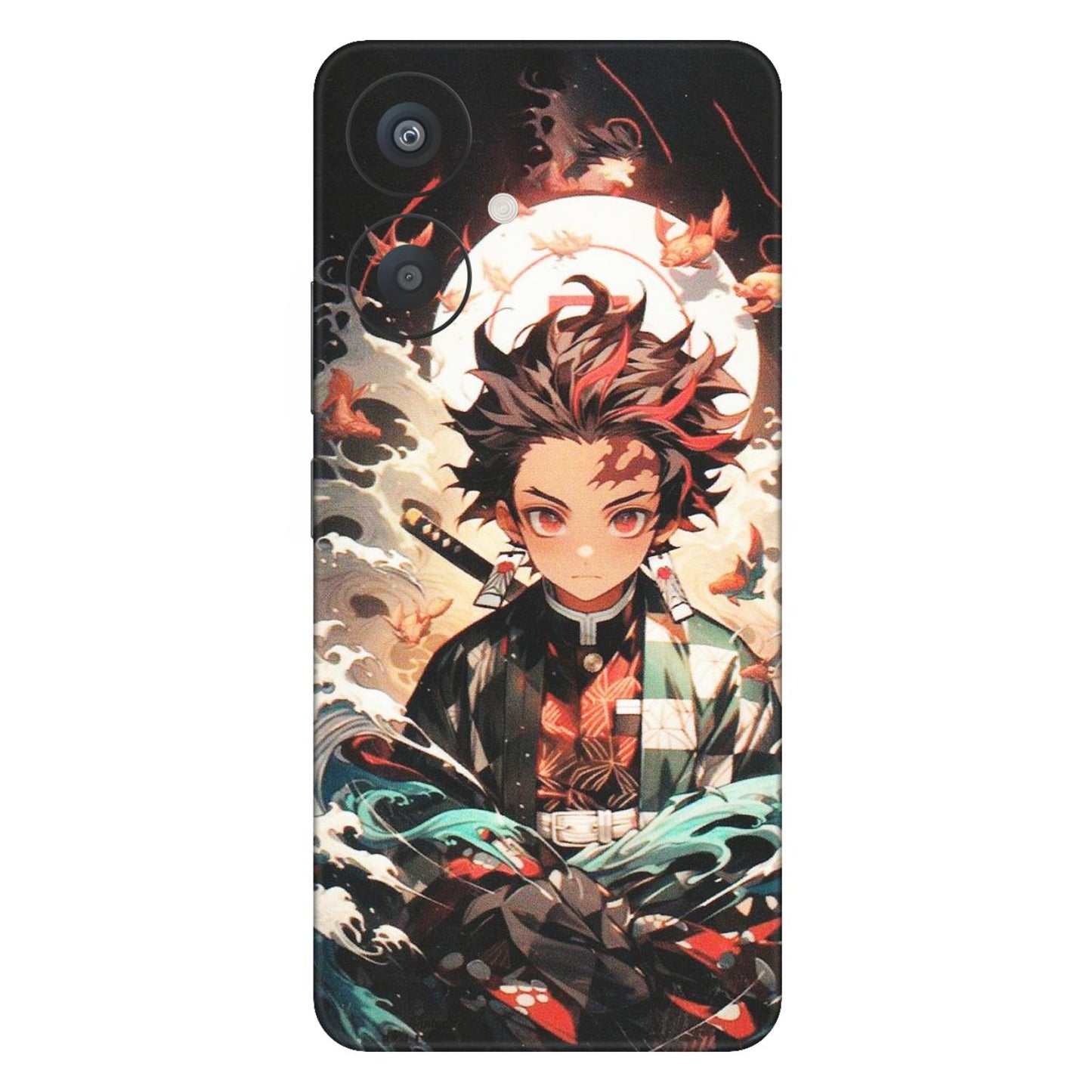 Xiaomi Redmi Phone Skins (All Models) - Tanjiro Demon Slayer Anime - Matte Finish (M-158) Redmi 13C 5G