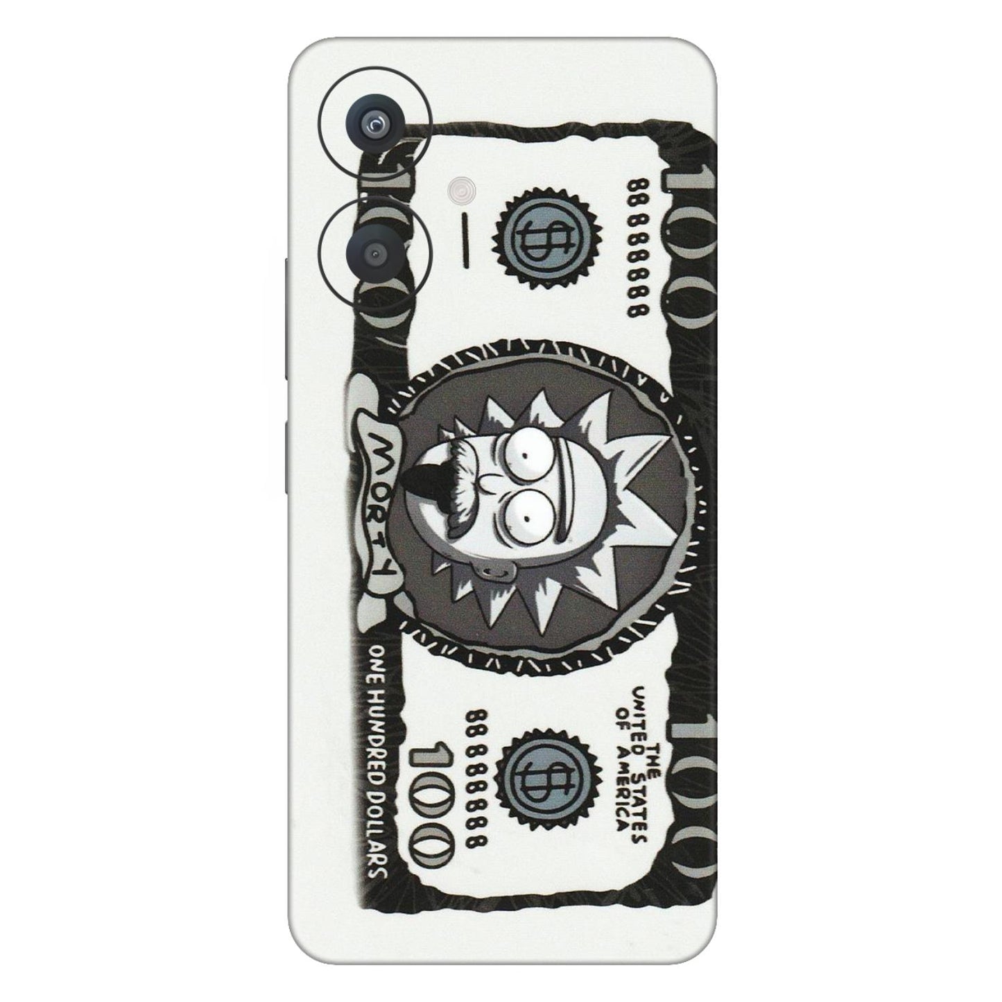 Xiaomi Redmi Phone Skins (All Models) - Rick And Morty Hundred Dollar Anime - Matte Finish (M-161) Redmi 13C 5G
