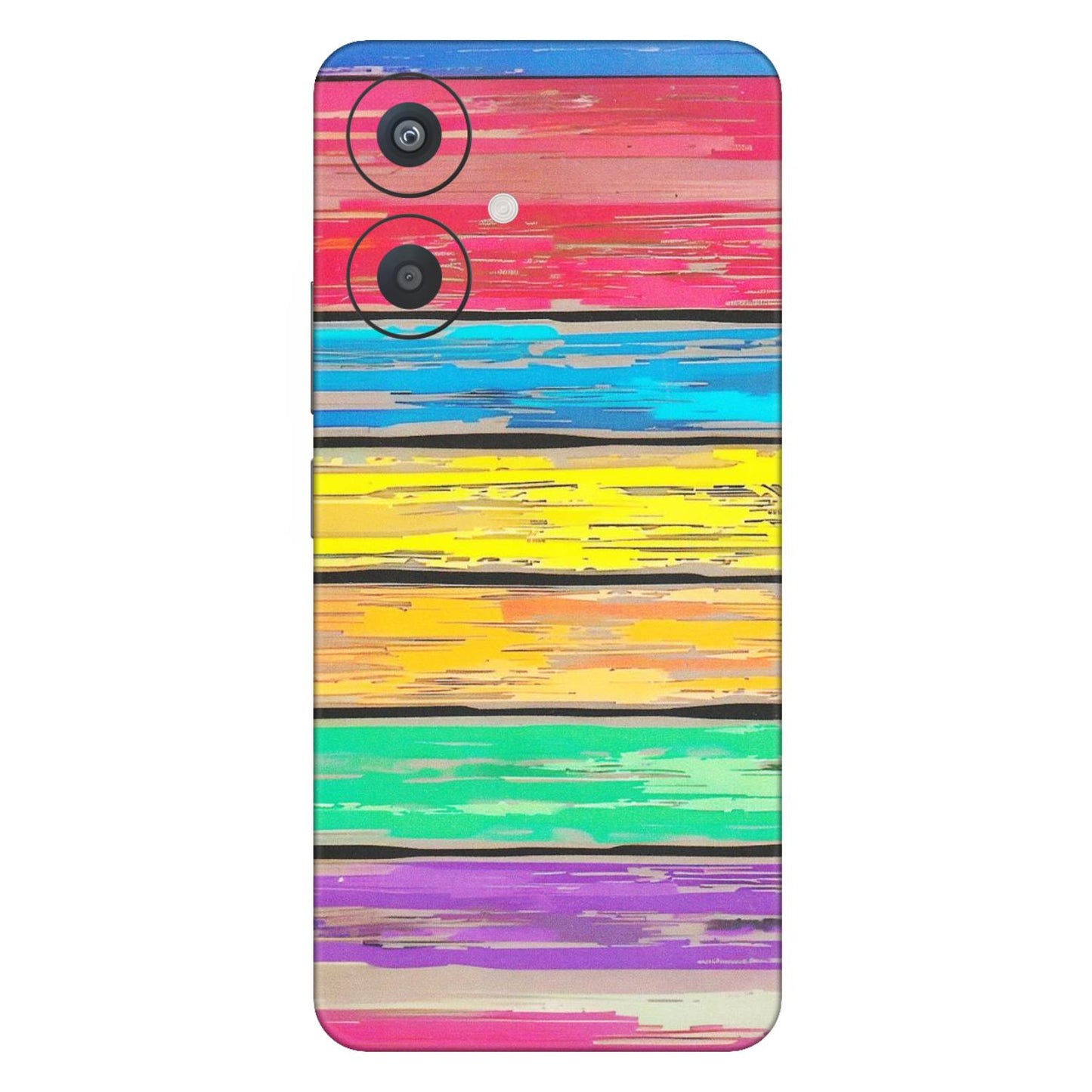 Xiaomi Redmi Phone Skins (All Models) - Multi Colour Wooden Wall - Matte Finish (M-96) Redmi 13C 5G