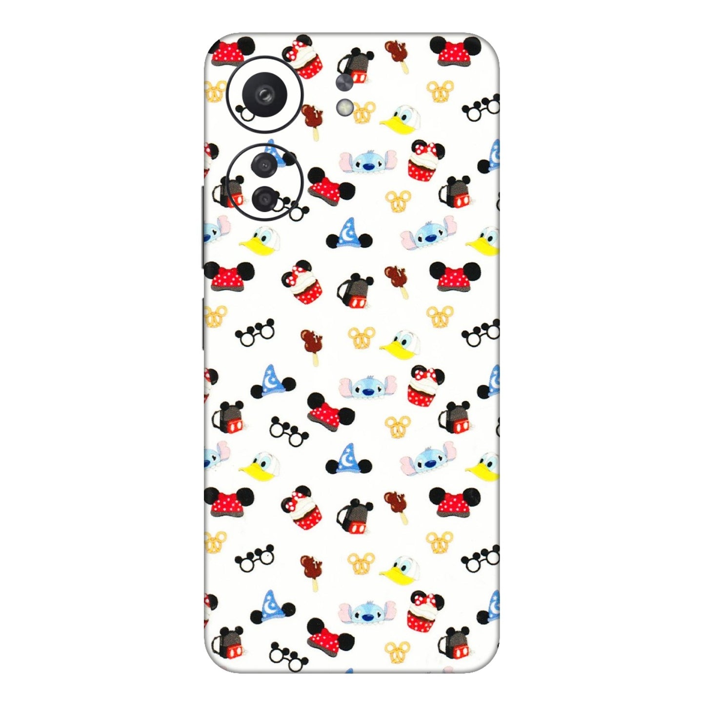 Xiaomi Redmi Phone Skins (All Models) - Minnie Mouse & Donald Doodles s - 3D Embossed Finish (L-194) Redmi 13C