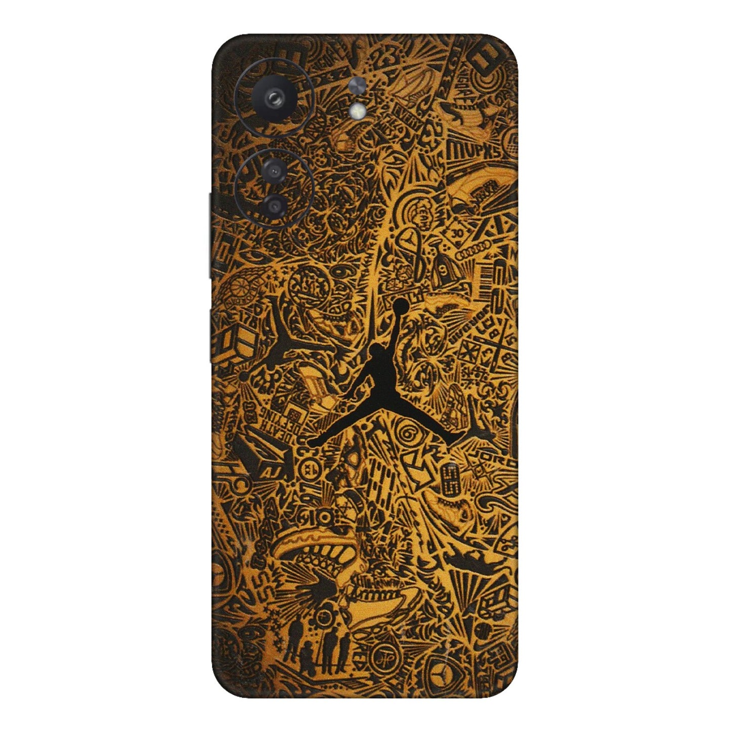 Xiaomi Redmi Phone Skins (All Models) - Premium Gold Basketball Player - 3D Embossed Finish (L-236) Redmi 13C