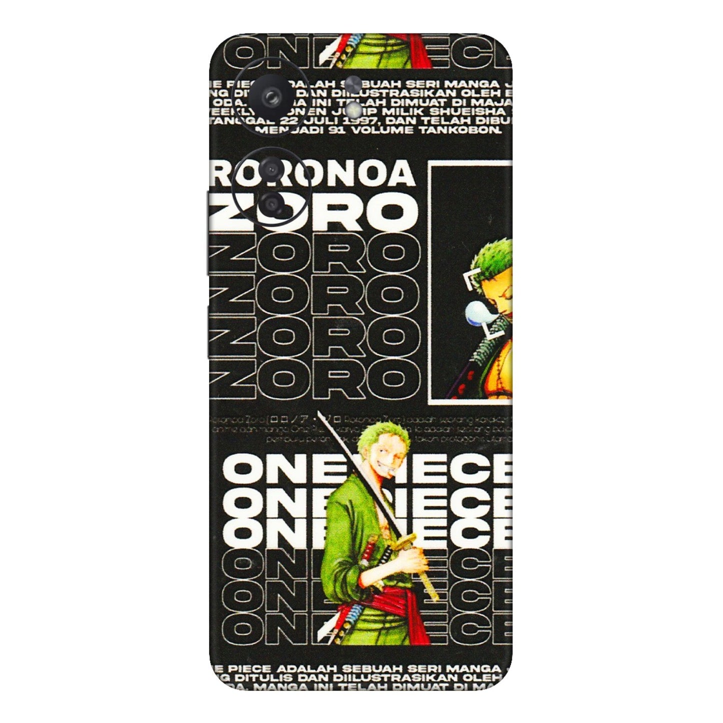 Xiaomi Redmi Phone Skins (All Models) - One Piece Zoro - 3D Embossed Finish (L-250) Redmi 13C