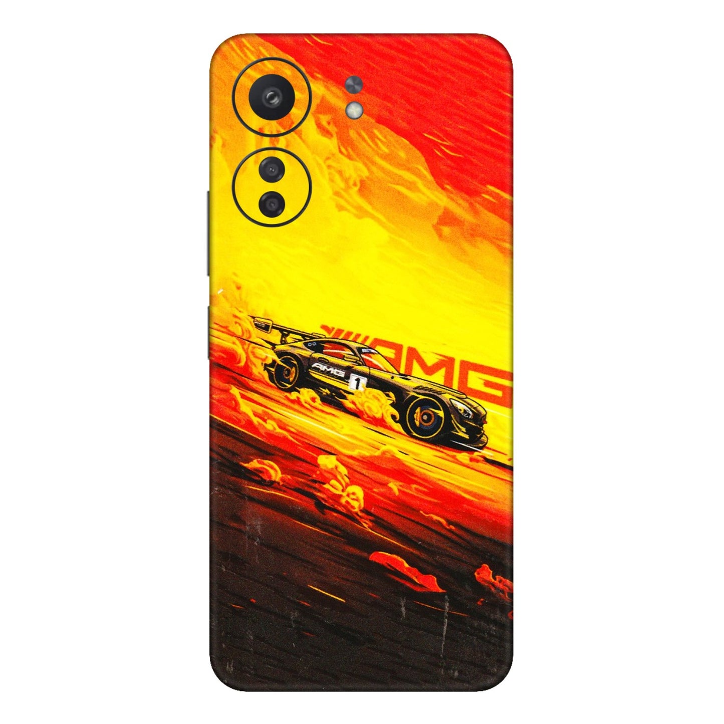 Xiaomi Redmi Phone Skins (All Models) - AMG Car Speed Cover - 3D Embossed Finish (L-256) Redmi 13C
