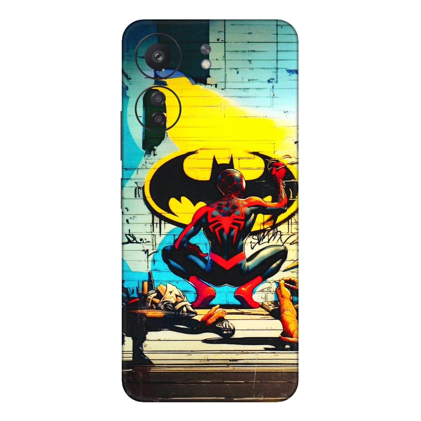 Xiaomi Redmi Phone Skins (All Models) - New Spiderman Bat Logo - 3D Embossed Finish (L-309) Redmi 13C