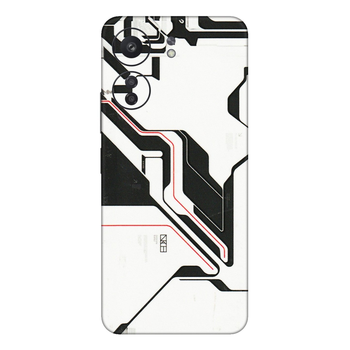 Xiaomi Redmi Phone Skins (All Models) - White Techy Logo - 3D Embossed Finish (L-312) Redmi 13C