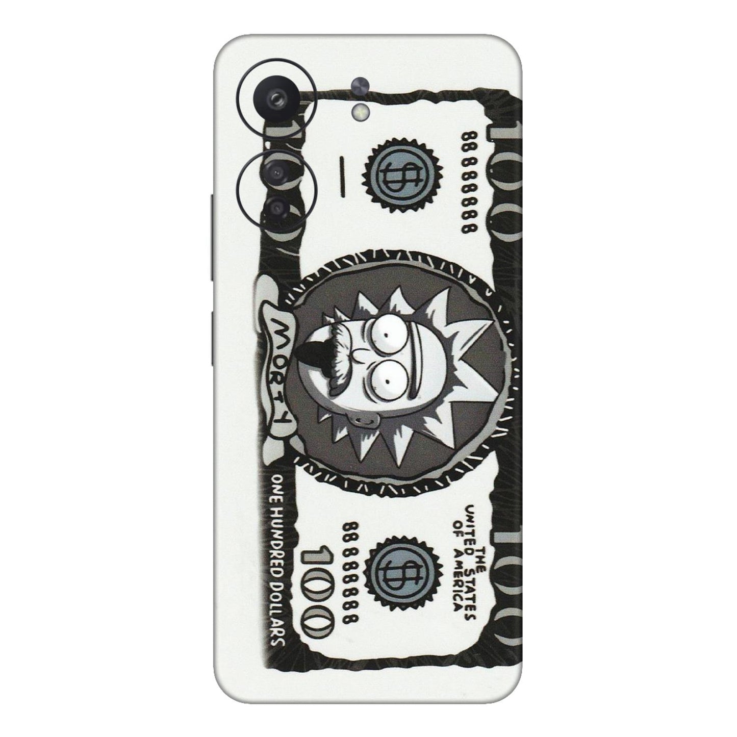 Xiaomi Redmi Phone Skins (All Models) - Rick And Morty Hundred Dollar Anime - Matte Finish (M-161) Redmi 13C