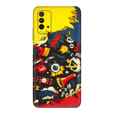 Xiaomi Redmi Phone Skins (All Models) - Pacific Doodle Art - 3D Embossed Finish (L-120) Redmi 9 Power