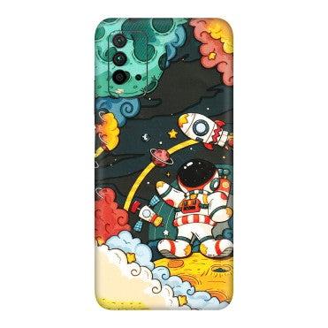 Xiaomi Redmi Phone Skins (All Models) - Astronauts & Spaceship - 3D Embossed Finish (L-145) Redmi 9 Power