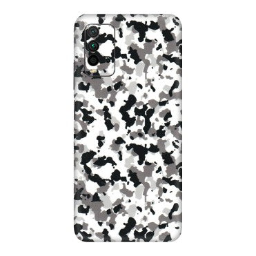 Xiaomi Redmi Phone Skins (All Models) - White Black Camouflage - 3D Embossed Finish (L-18) Redmi 9 Power