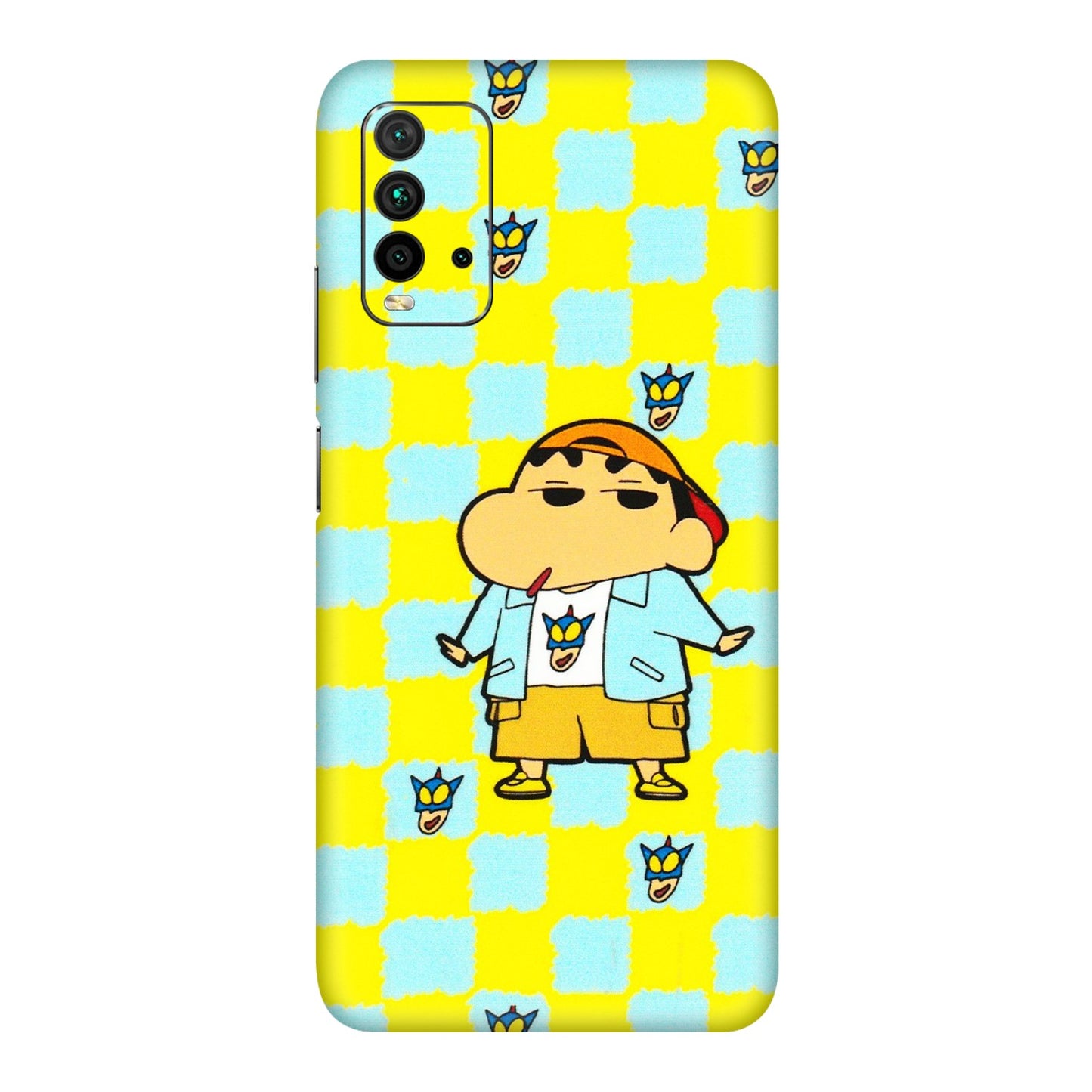 Xiaomi Redmi Phone Skins (All Models) - Yellow Blue Shinchan Cute - 3D Embossed Finish (L-221) Redmi 9 Power