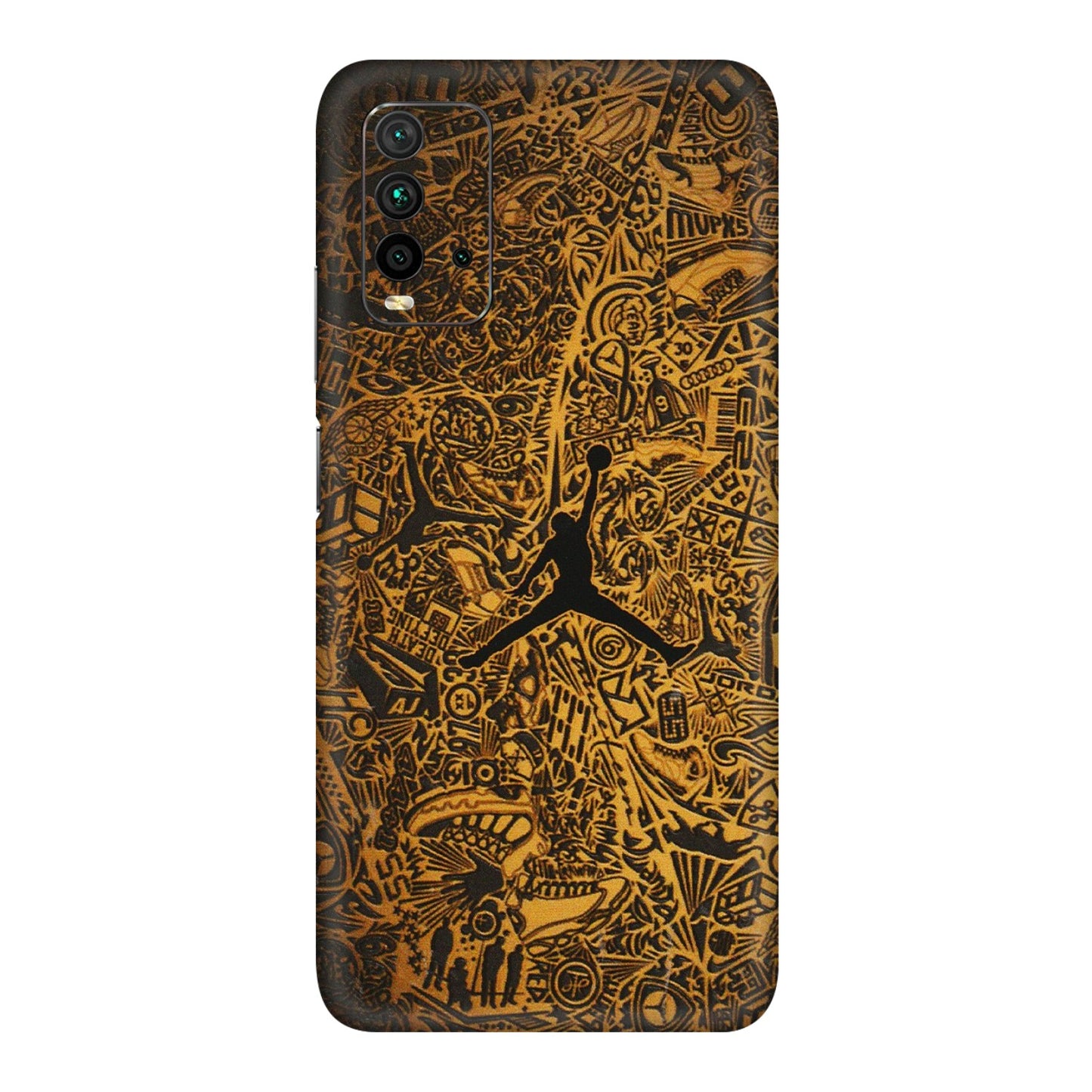 Xiaomi Redmi Phone Skins (All Models) - Premium Gold Basketball Player - 3D Embossed Finish (L-236) Redmi 9 Power