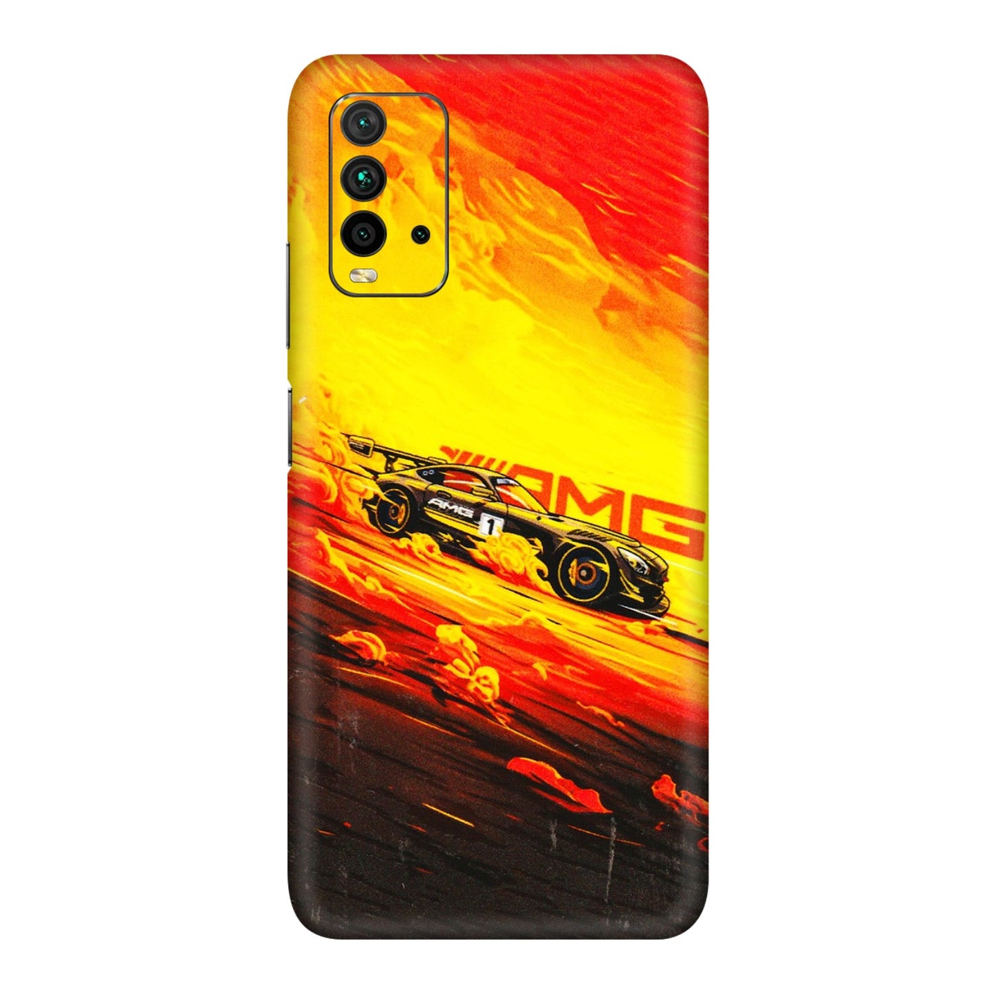 Xiaomi Redmi Phone Skins (All Models) - AMG Car Speed Cover - 3D Embossed Finish (L-256) Redmi 9 Power