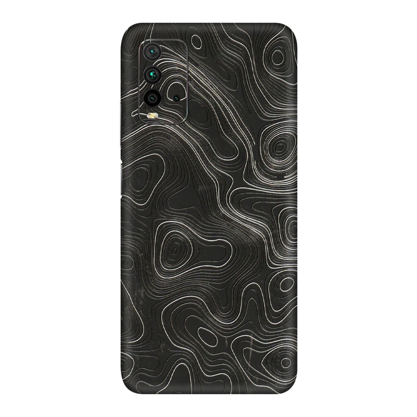 Xiaomi Redmi Phone Skins (All Models) - Abstract White Line Map - 3D Embossed Finish (L-269) Redmi 9 Power