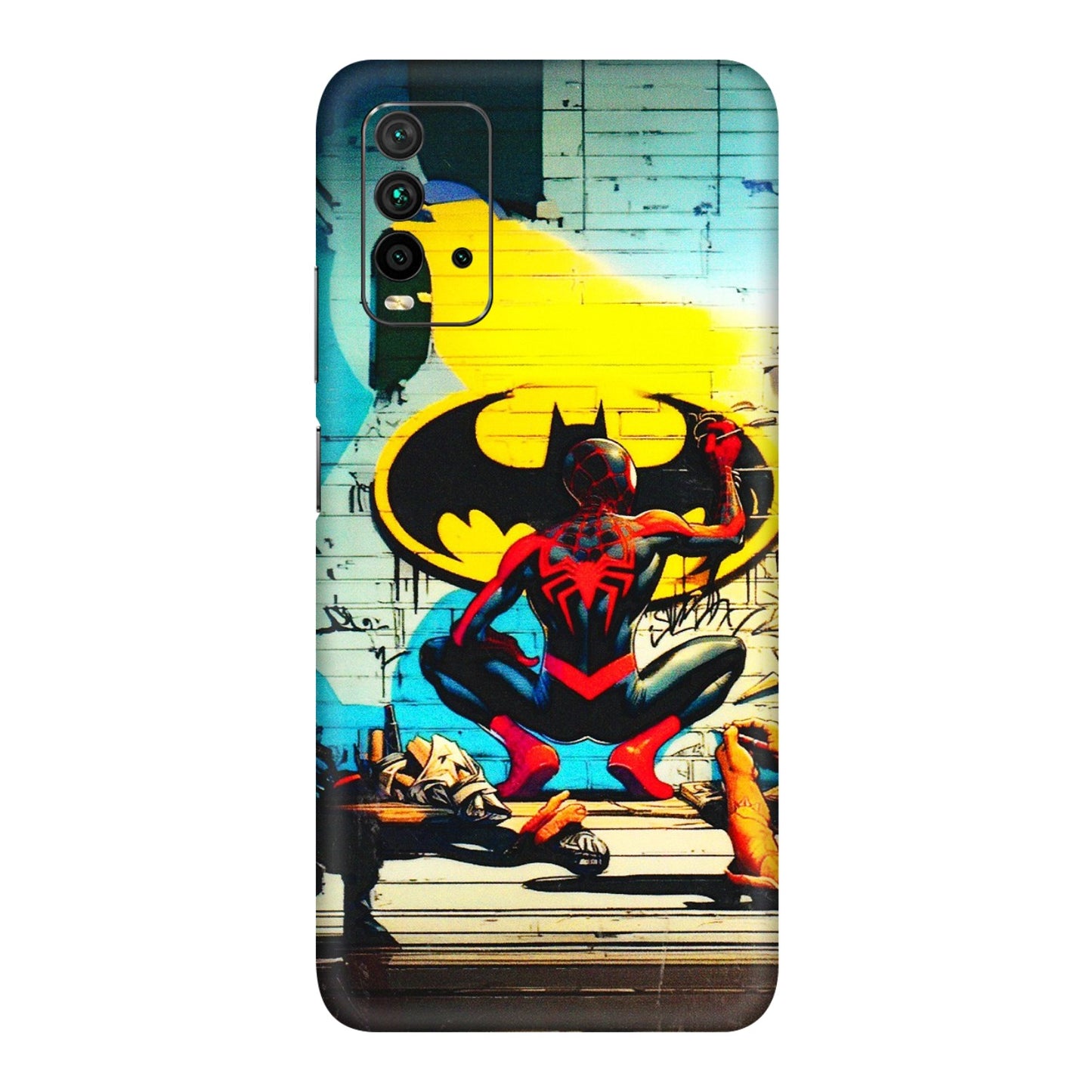 Xiaomi Redmi Phone Skins (All Models) - New Spiderman Bat Logo - 3D Embossed Finish (L-309) Redmi 9 Power