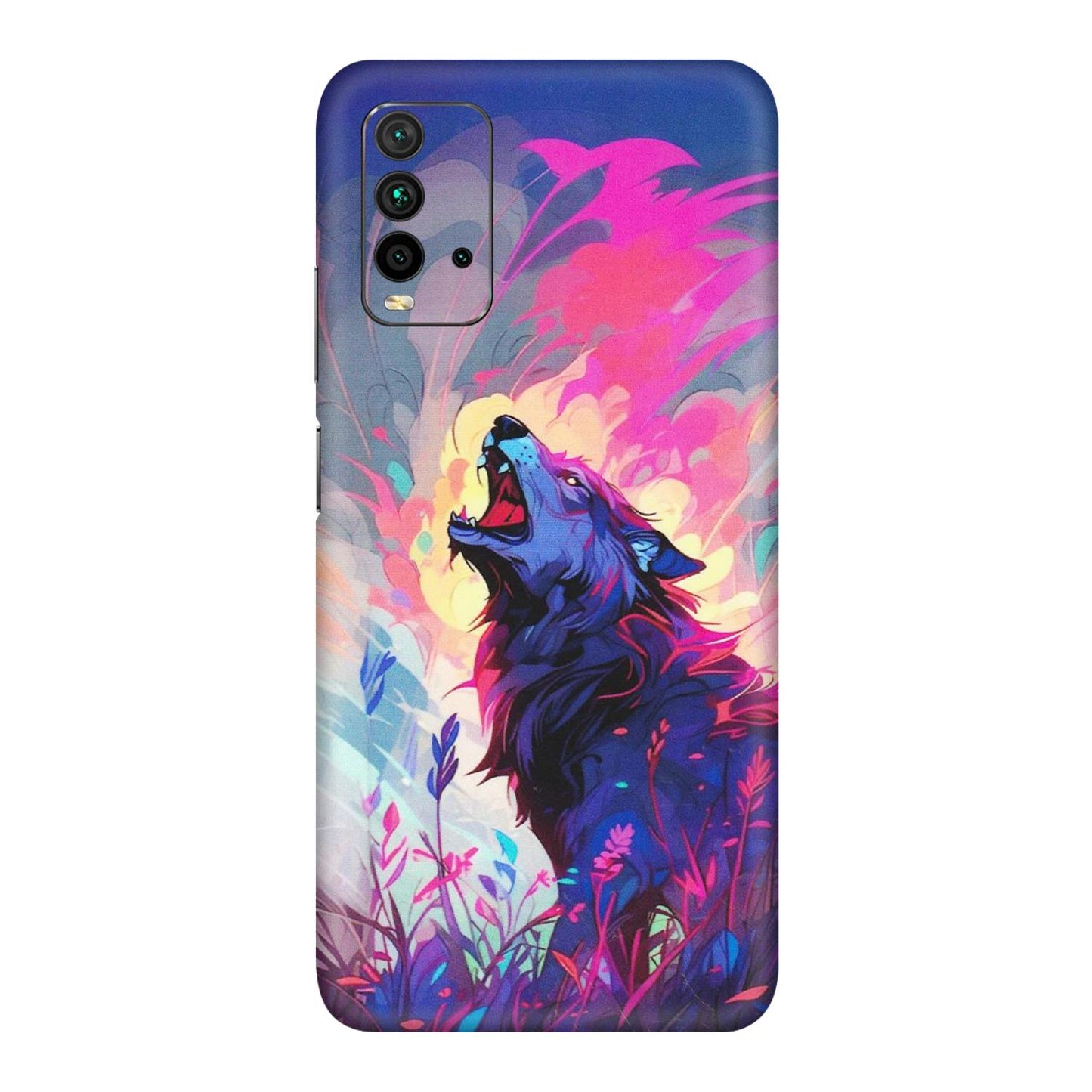 Xiaomi Redmi Phone Skins (All Models) - New Wild Wolf Abstract - Matte Finish (M-125) Redmi 9 Power
