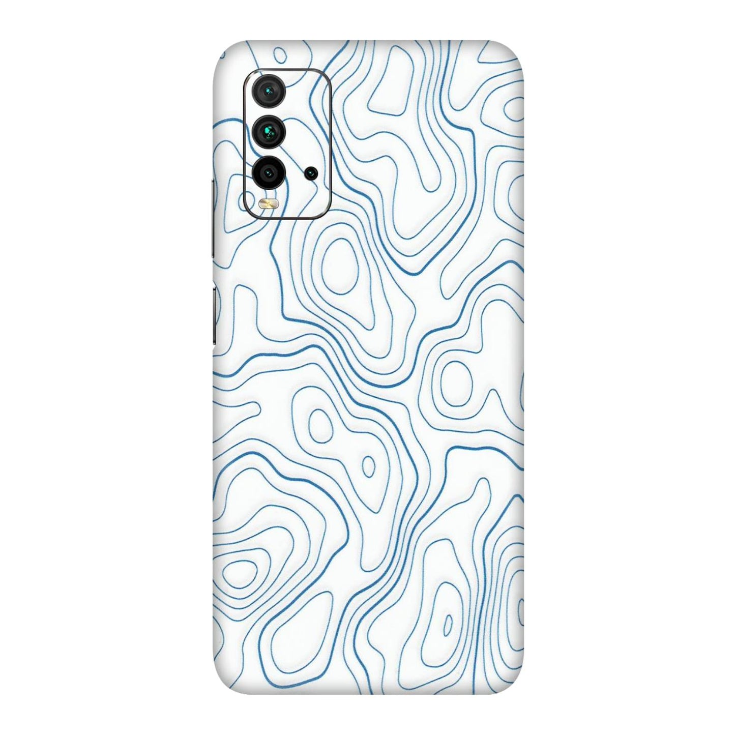 Xiaomi Redmi Phone Skins (All Models) - Blue And White Swirls - Matte Finish (M-139) Redmi 9 Power
