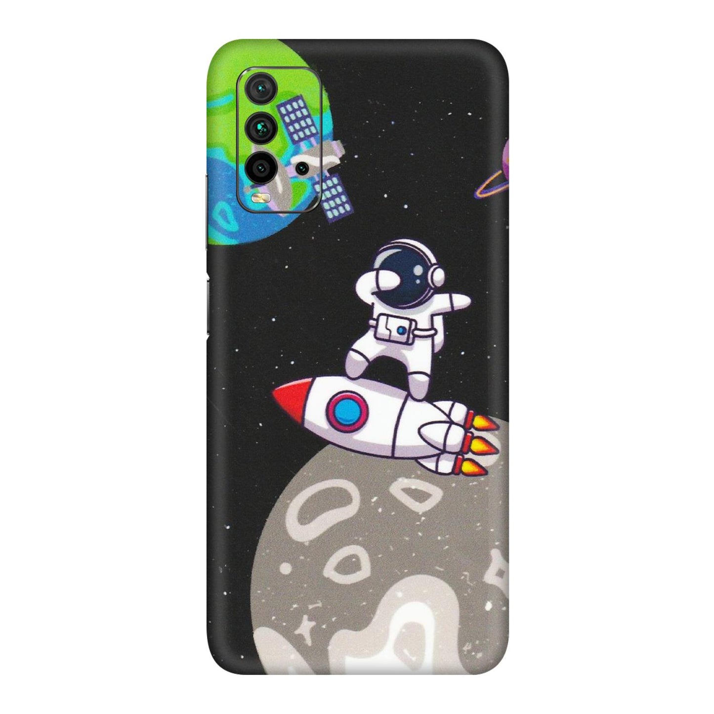 Xiaomi Redmi Phone Skins (All Models) - Astronaut Vibing Toon Running - Matte Finish (M-39) Redmi 9 Power