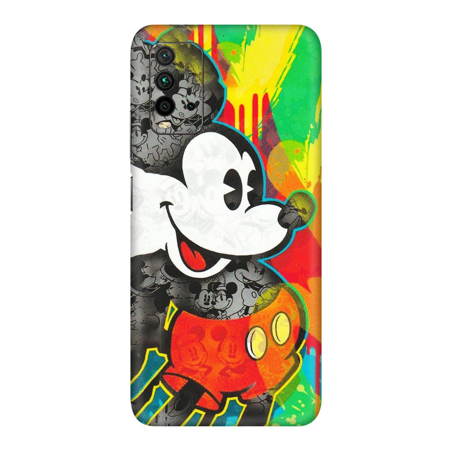 Xiaomi Redmi Phone Skins (All Models) - Multiple Mickey With Colourful Texture - Matte Finish (M-84) Redmi 9 Power