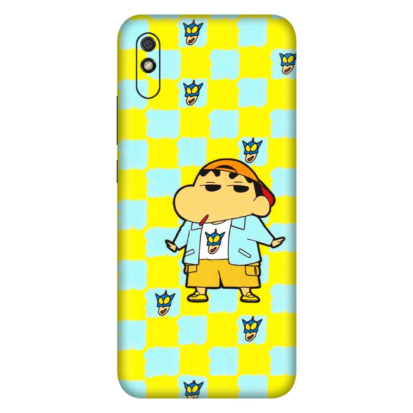 Xiaomi Redmi Phone Skins (All Models) - Yellow Blue Shinchan Cute - 3D Embossed Finish (L-221) Redmi 9i