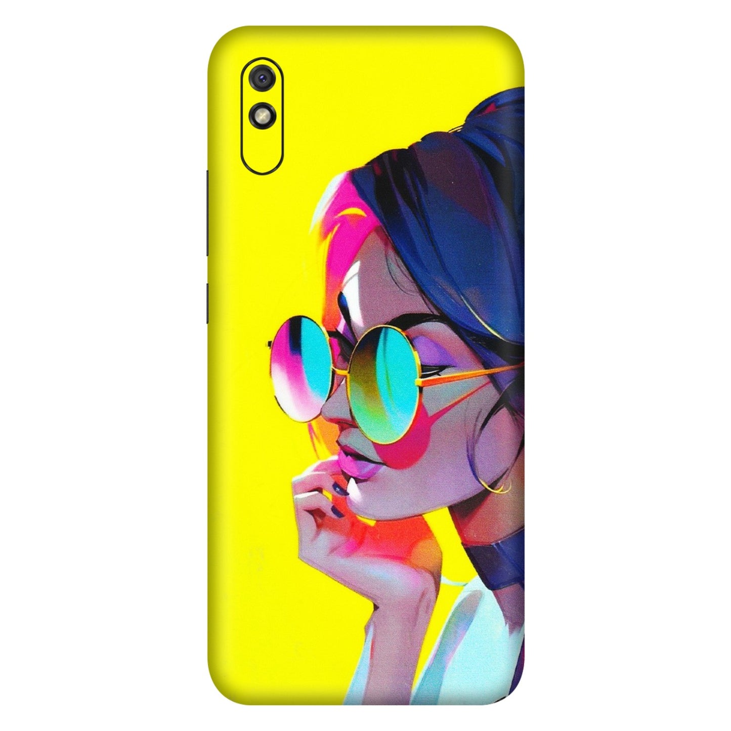 Xiaomi Redmi Phone Skins (All Models) - Bold Stylish Girl - 3D Embossed Finish (L-222) Redmi 9i