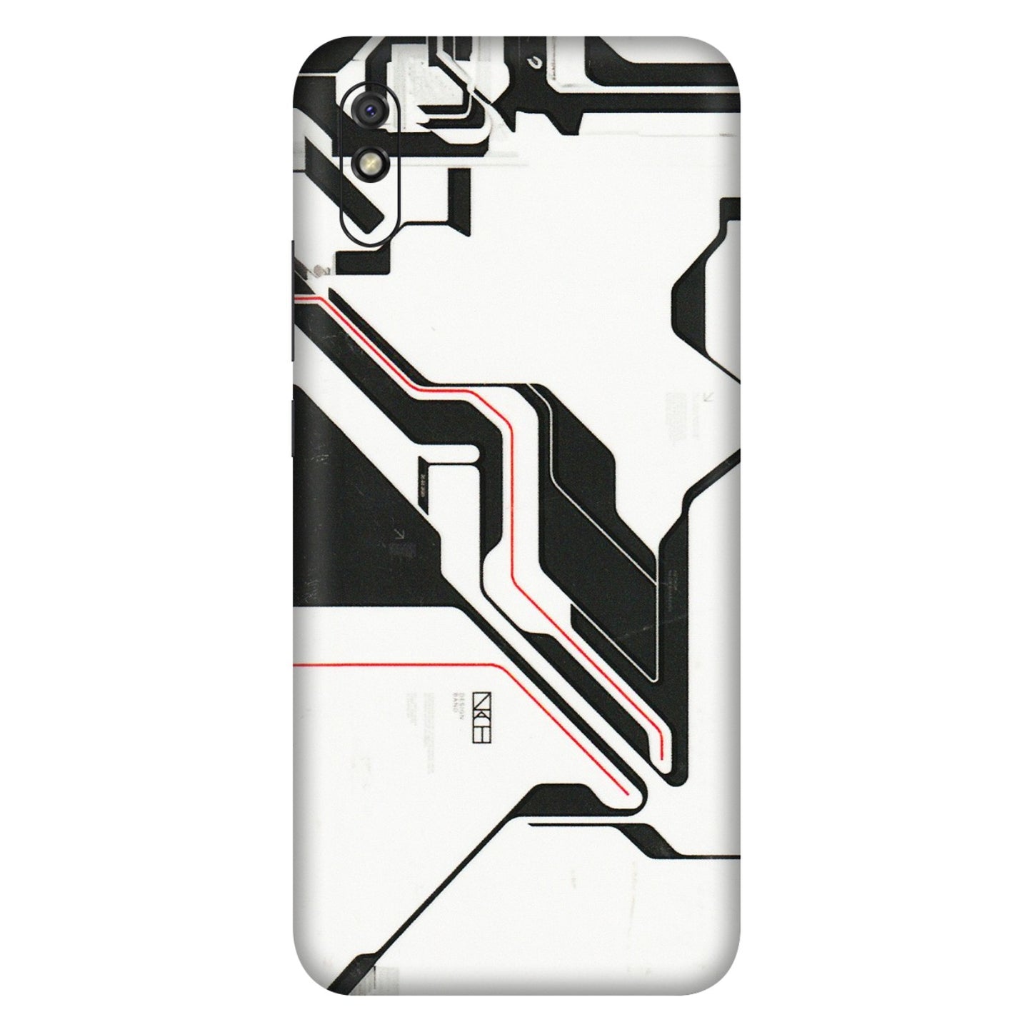 Xiaomi Redmi Phone Skins (All Models) - White Techy Logo - 3D Embossed Finish (L-312) Redmi 9i