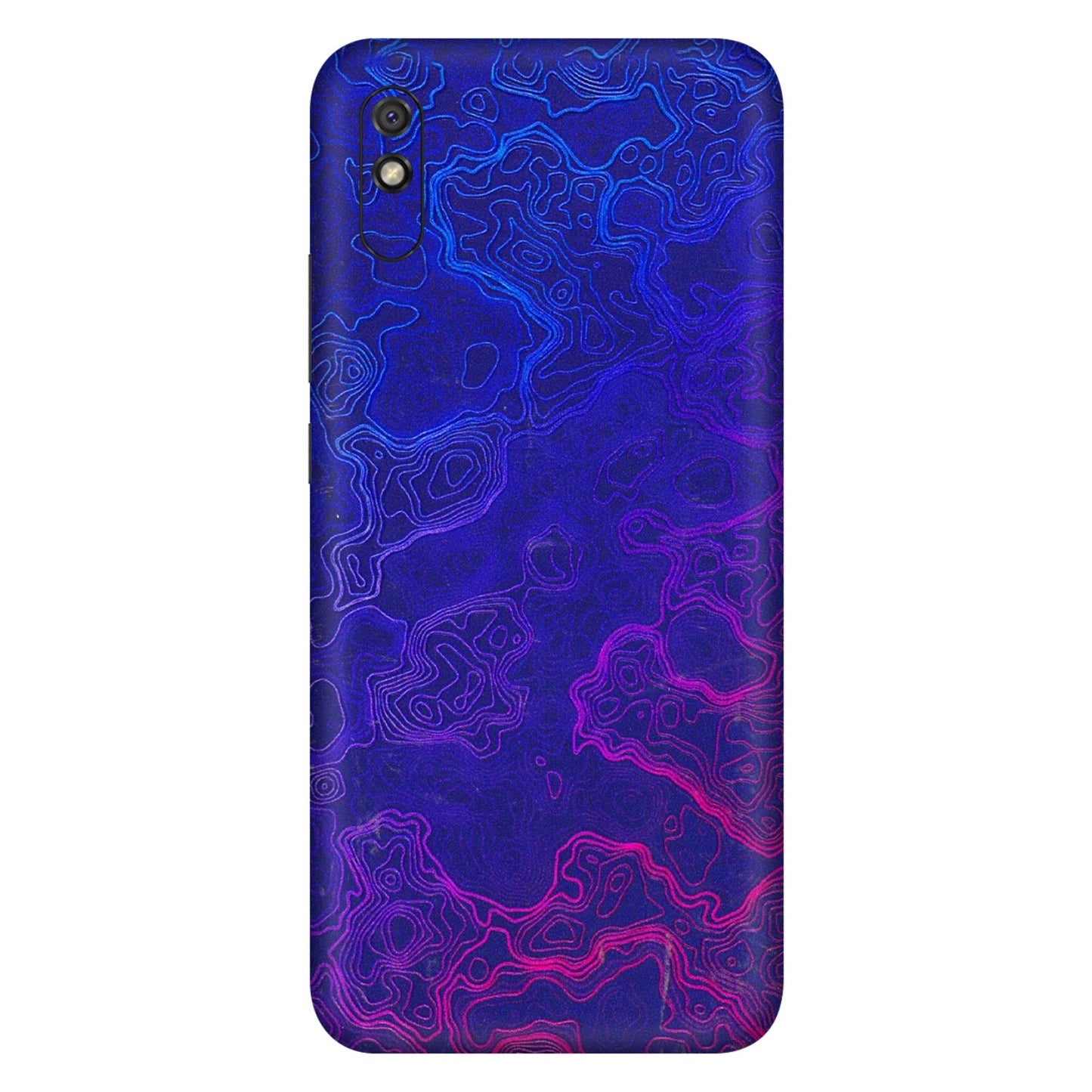 Xiaomi Redmi Phone Skins (All Models) - Purple Ripples Swirl - 3D Embossed Finish (L-314) Redmi 9i