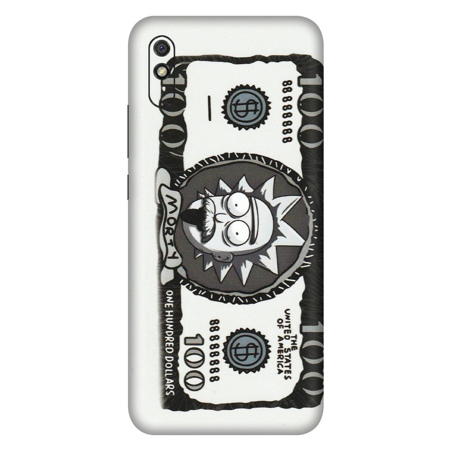 Xiaomi Redmi Phone Skins (All Models) - Rick And Morty Hundred Dollar Anime - Matte Finish (M-161) Redmi 9i