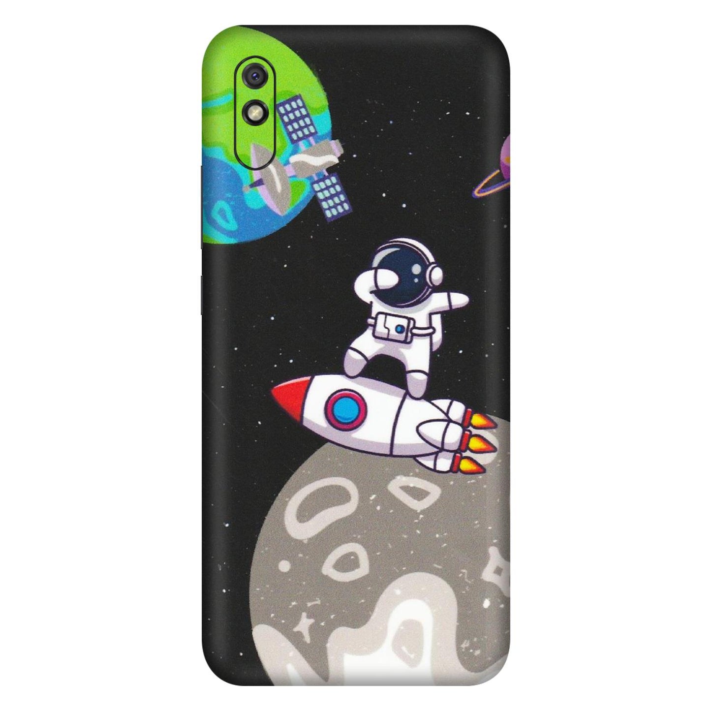 Xiaomi Redmi Phone Skins (All Models) - Astronaut Vibing Toon Running - Matte Finish (M-39) Redmi 9i