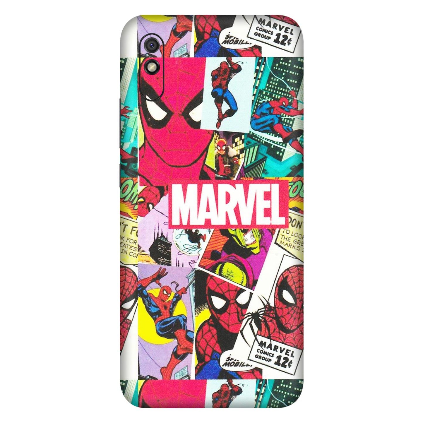 Xiaomi Redmi Phone Skins (All Models) - Marvel Comic Spiderman Grafitti - Matte Finish (M-72) Redmi 9i