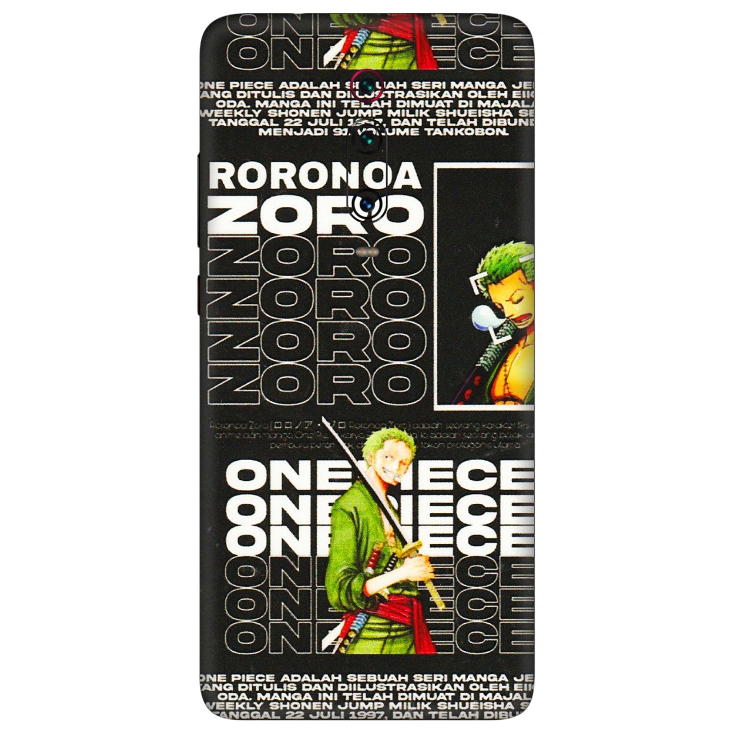 Xiaomi Redmi Phone Skins (All Models) - One Piece Zoro - 3D Embossed Finish (L-250) Redmi K20 Pro