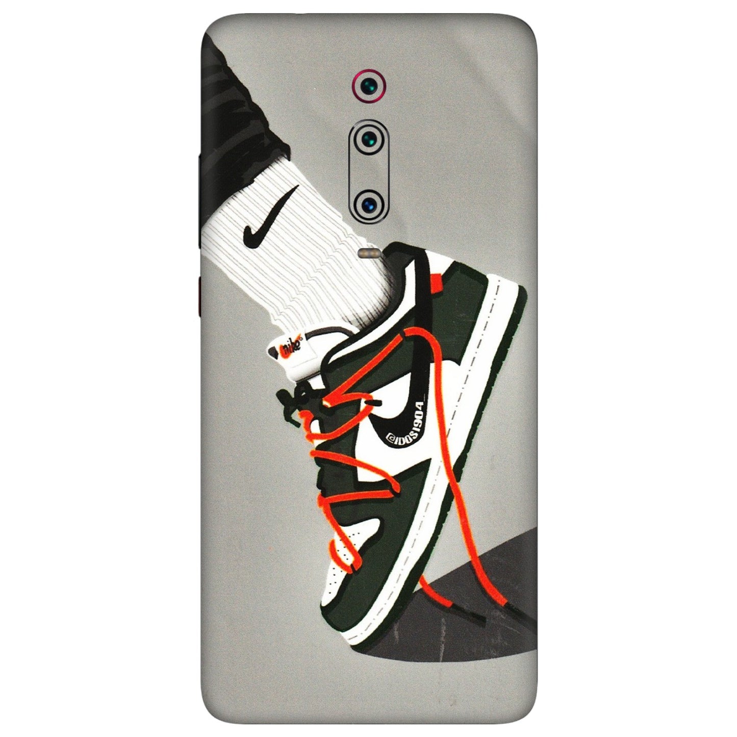 Xiaomi Redmi Phone Skins (All Models) - New Grey Sneaker - 3D Embossed Finish (L-261) Redmi K20 Pro
