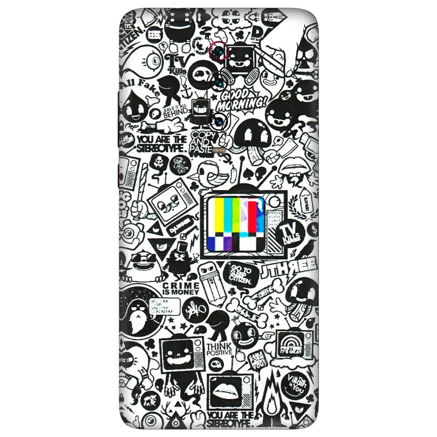 Xiaomi Redmi Phone Skins (All Models) - Doodles Positive Art - 3D Embossed Finish (L-263) Redmi K20 Pro