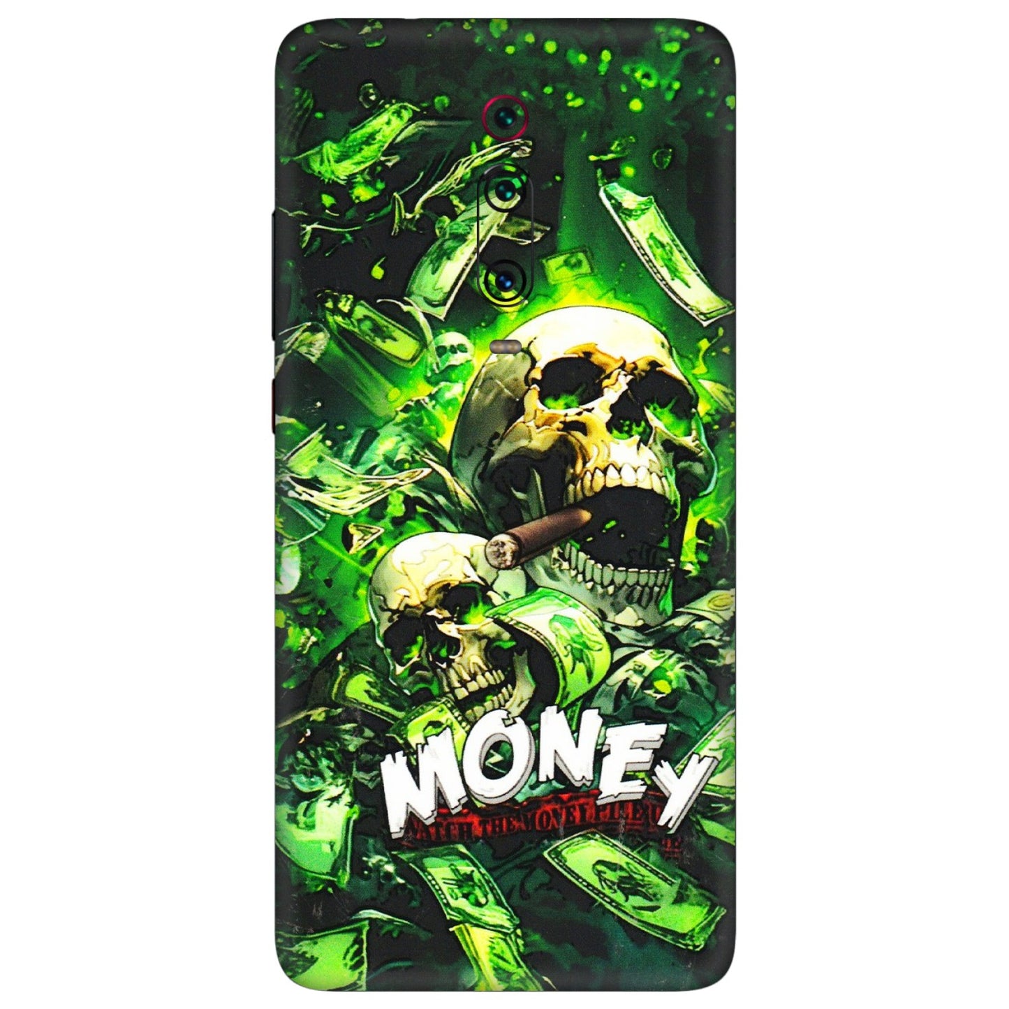 Xiaomi Redmi Phone Skins (All Models) - Skull Money - 3D Embossed Finish (L-303) Redmi K20 Pro
