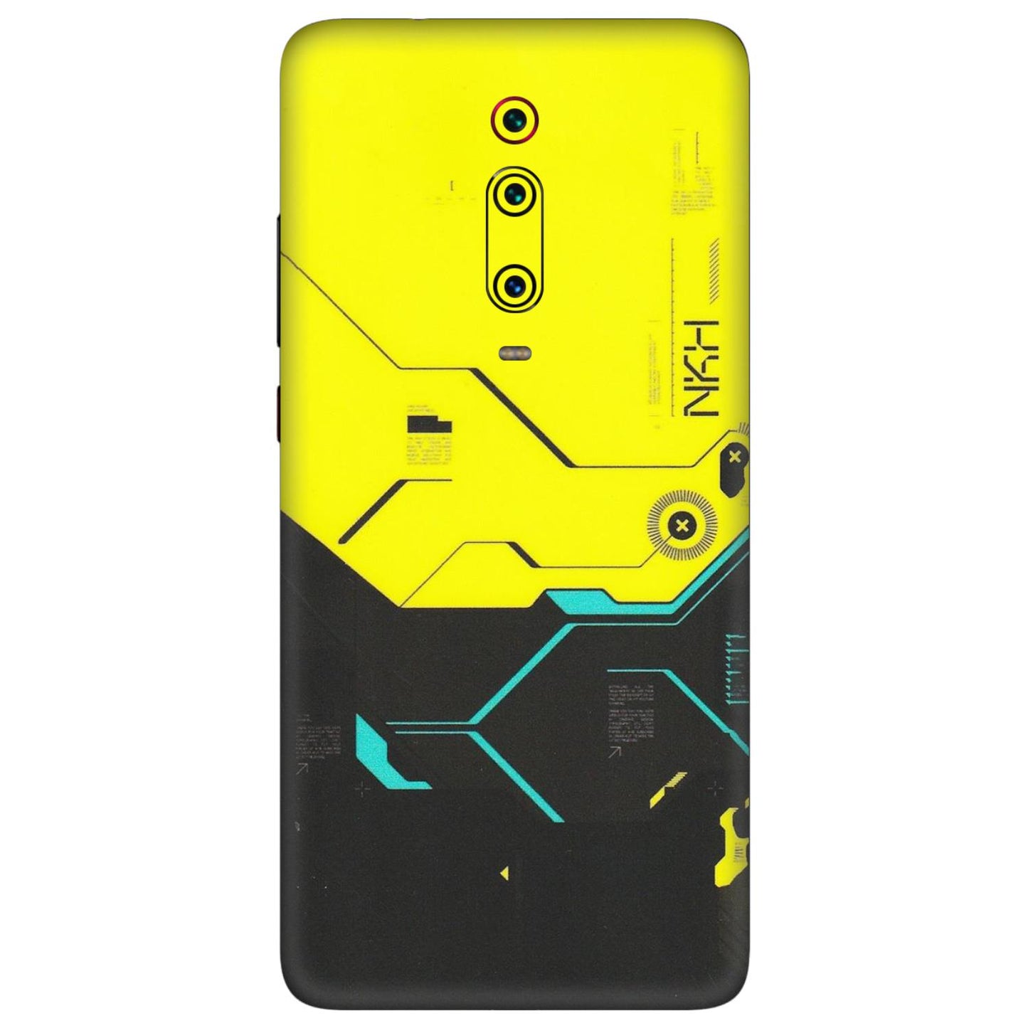 Xiaomi Redmi Phone Skins (All Models) - Black Yellow Technica - Matte Finish (M-53) Redmi K20 Pro