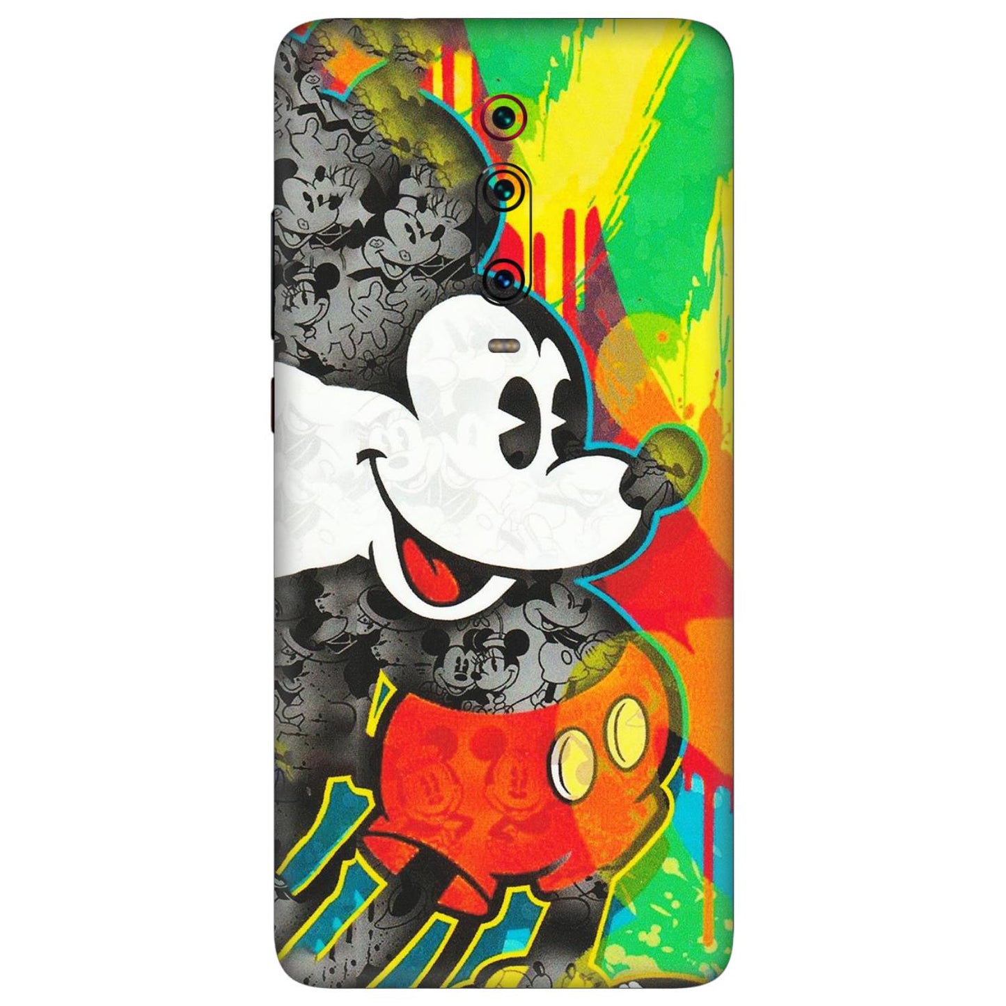 Xiaomi Redmi Phone Skins (All Models) - Multiple Mickey With Colourful Texture - Matte Finish (M-84) Redmi K20 Pro