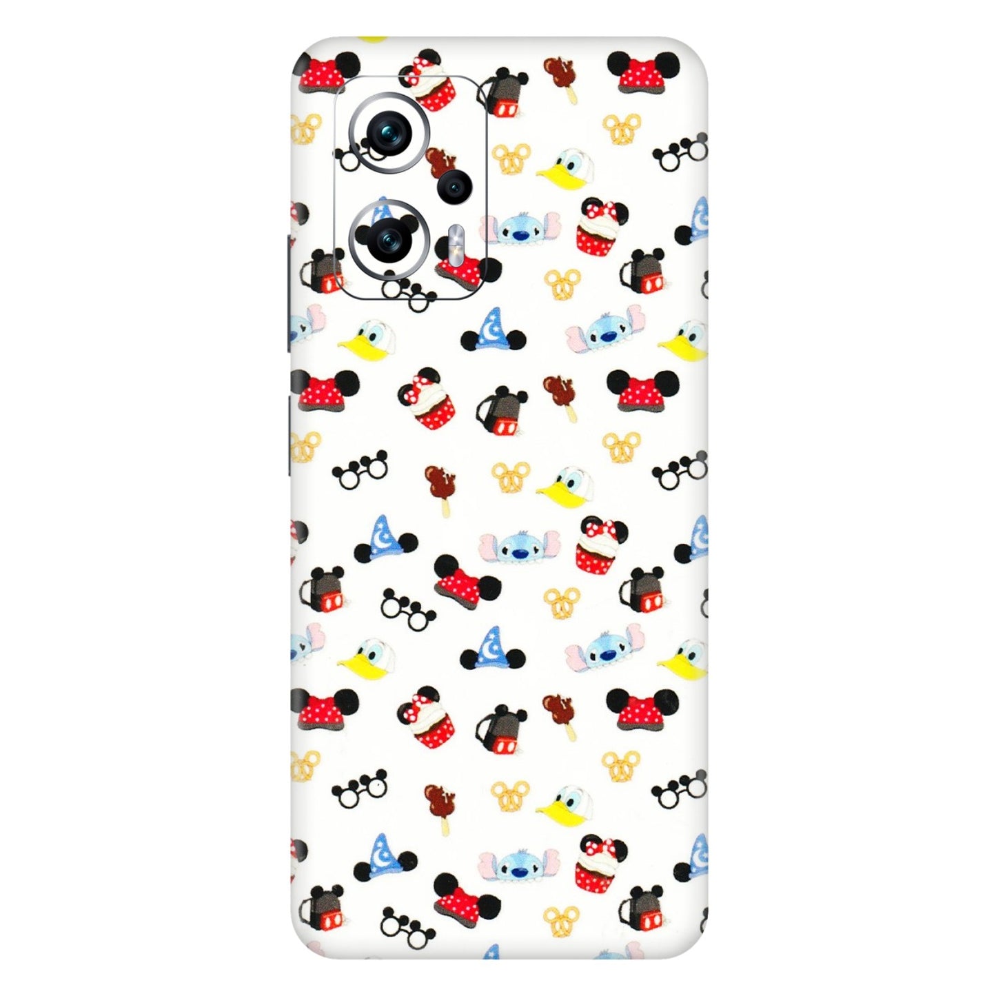 Xiaomi Redmi Phone Skins (All Models) - Minnie Mouse & Donald Doodles s - 3D Embossed Finish (L-194) Redmi K50i 5G