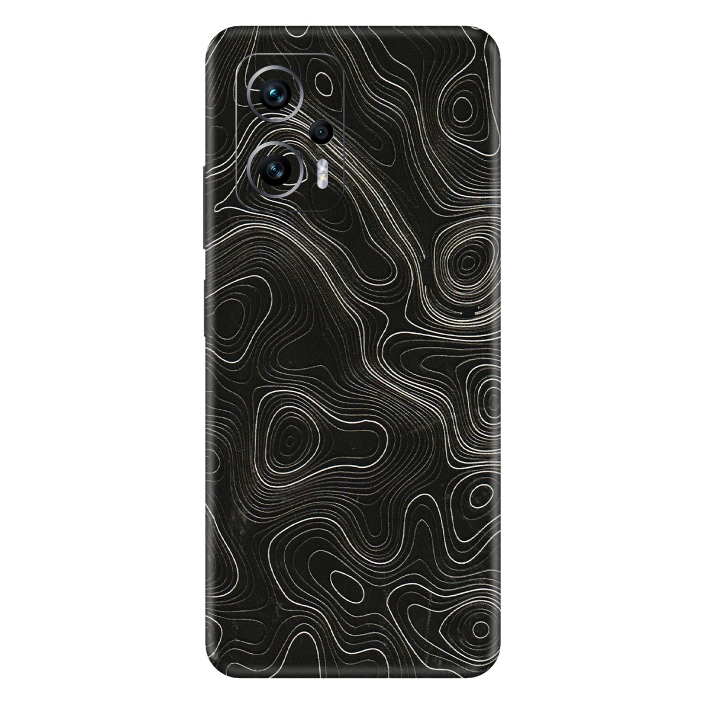 Xiaomi Redmi Phone Skins (All Models) - Black Swirl - 3D Embossed Finish (L-196) Redmi K50i 5G
