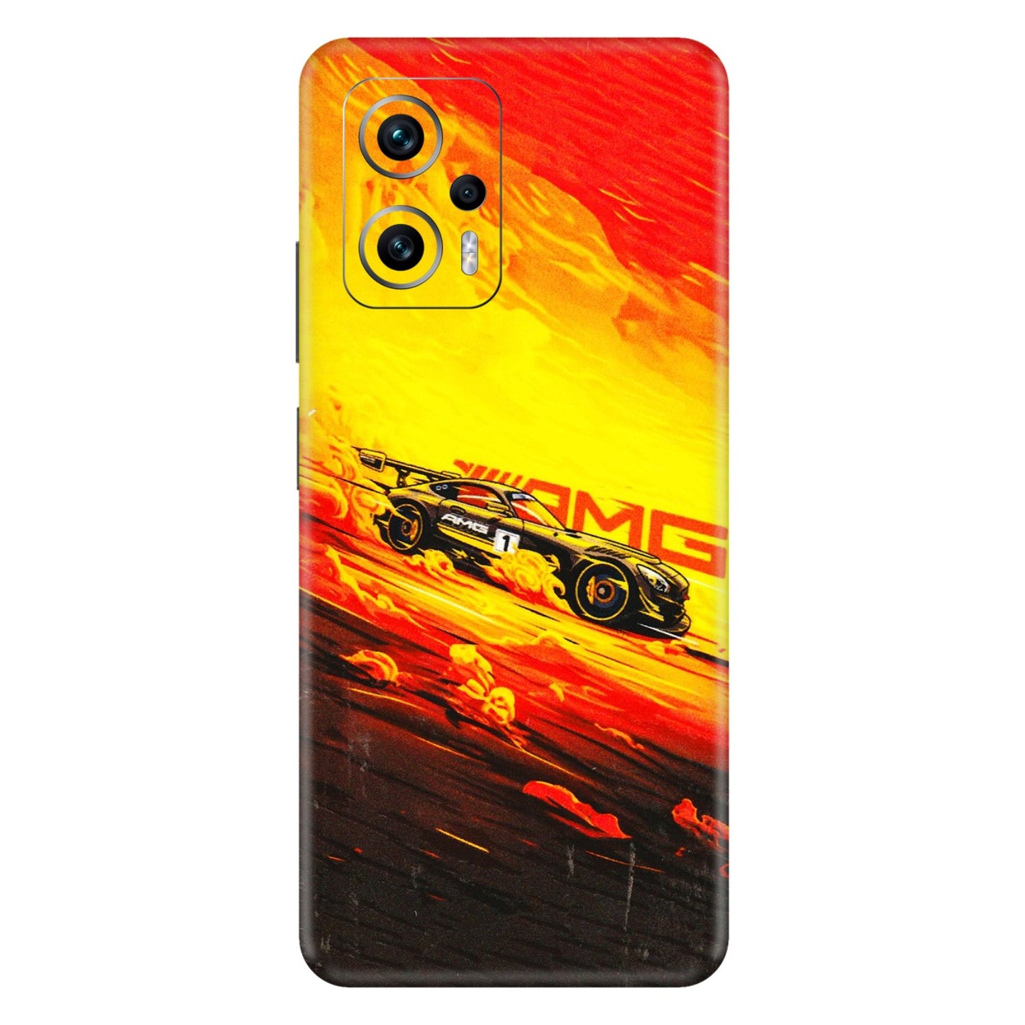 Xiaomi Redmi Phone Skins (All Models) - AMG Car Speed Cover - 3D Embossed Finish (L-256) Redmi K50i 5G
