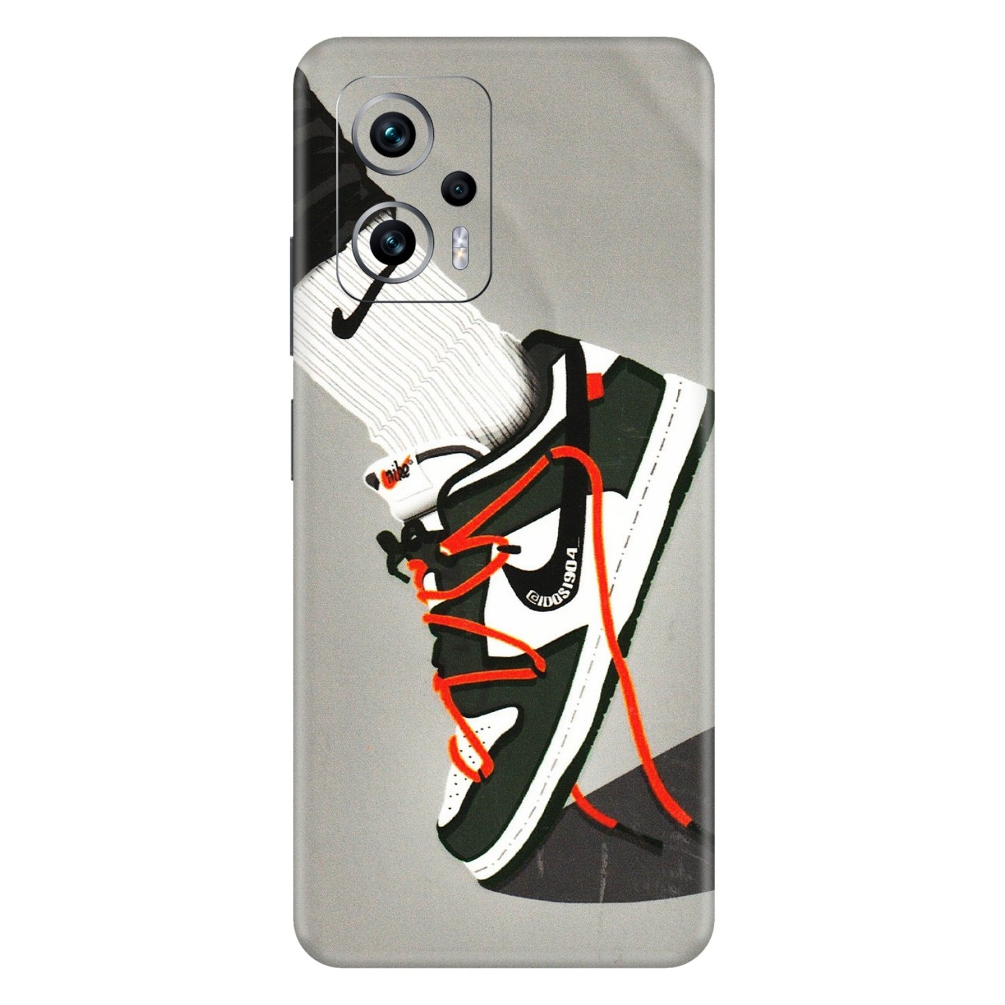 Xiaomi Redmi Phone Skins (All Models) - New Grey Sneaker - 3D Embossed Finish (L-261) Redmi K50i 5G