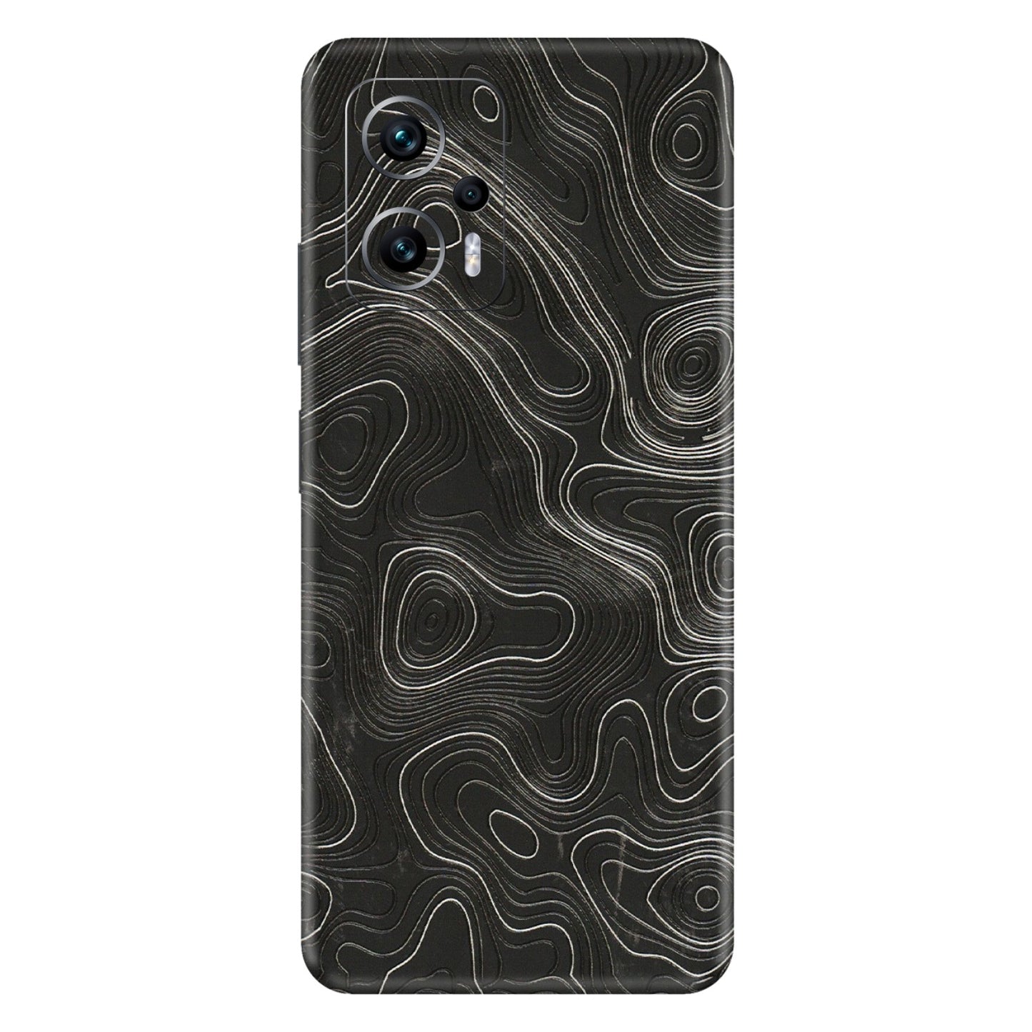 Xiaomi Redmi Phone Skins (All Models) - Abstract White Line Map - 3D Embossed Finish (L-269) Redmi K50i 5G